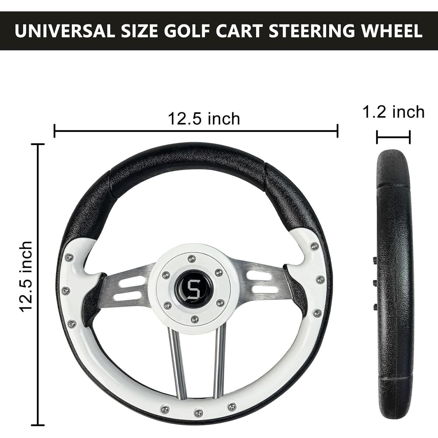 Volante Universal Golf Shu-Ran 320mm Blanco para Carritos