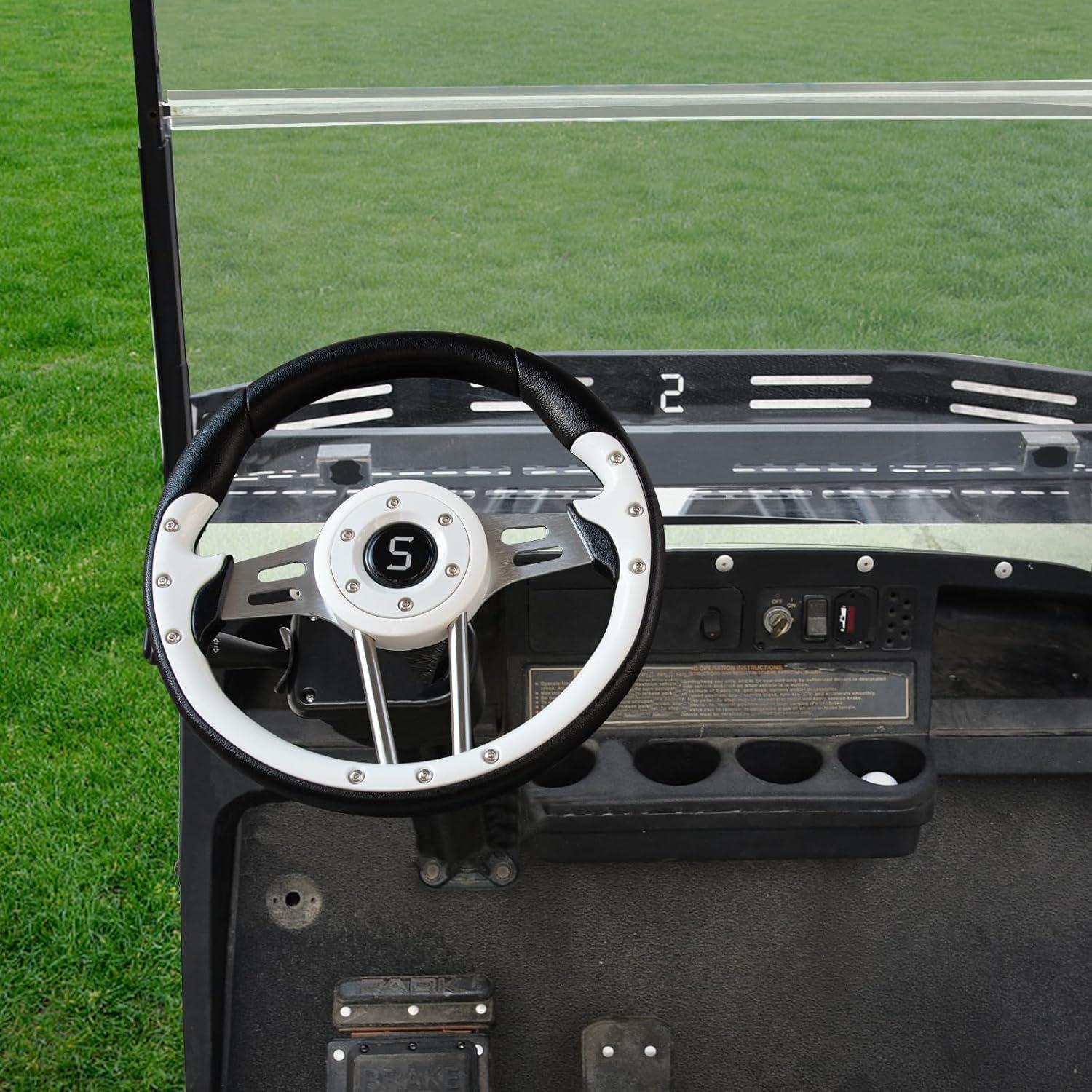 Volante Universal Golf Shu-Ran 320mm Blanco para Carritos