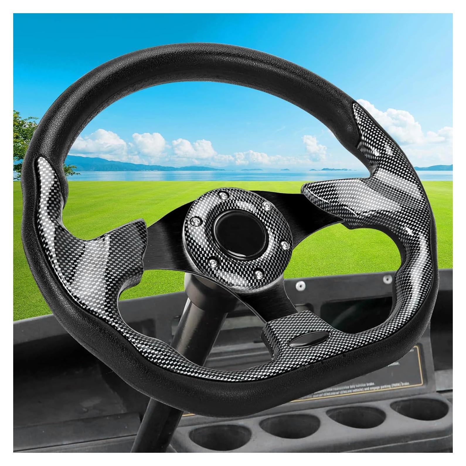 Volante de Carrito de Golf LEAPGO 12.5" Universal Negro