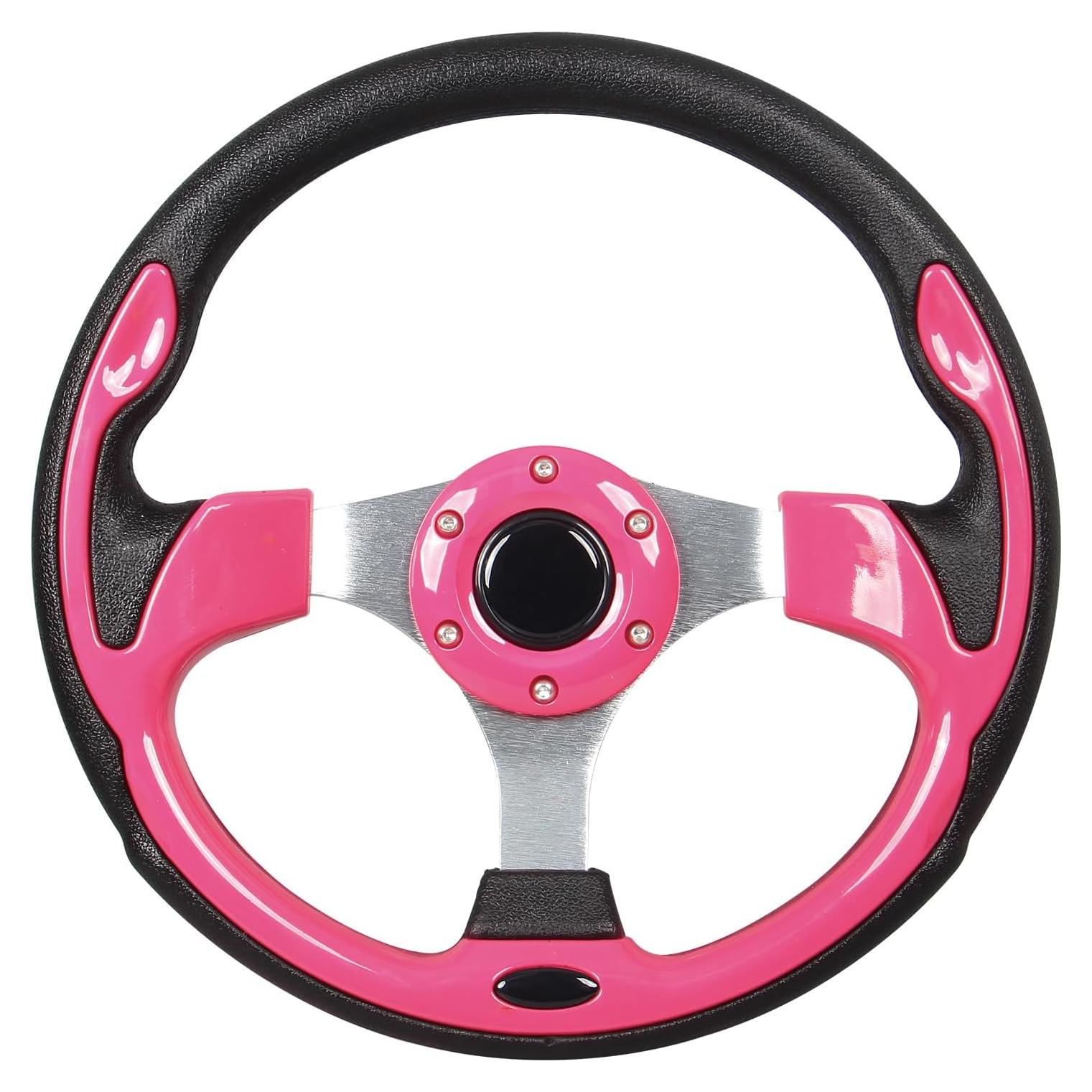 Volante de Golf Cart GONMOT Rosa Universal 31.75 cm Ergonómico