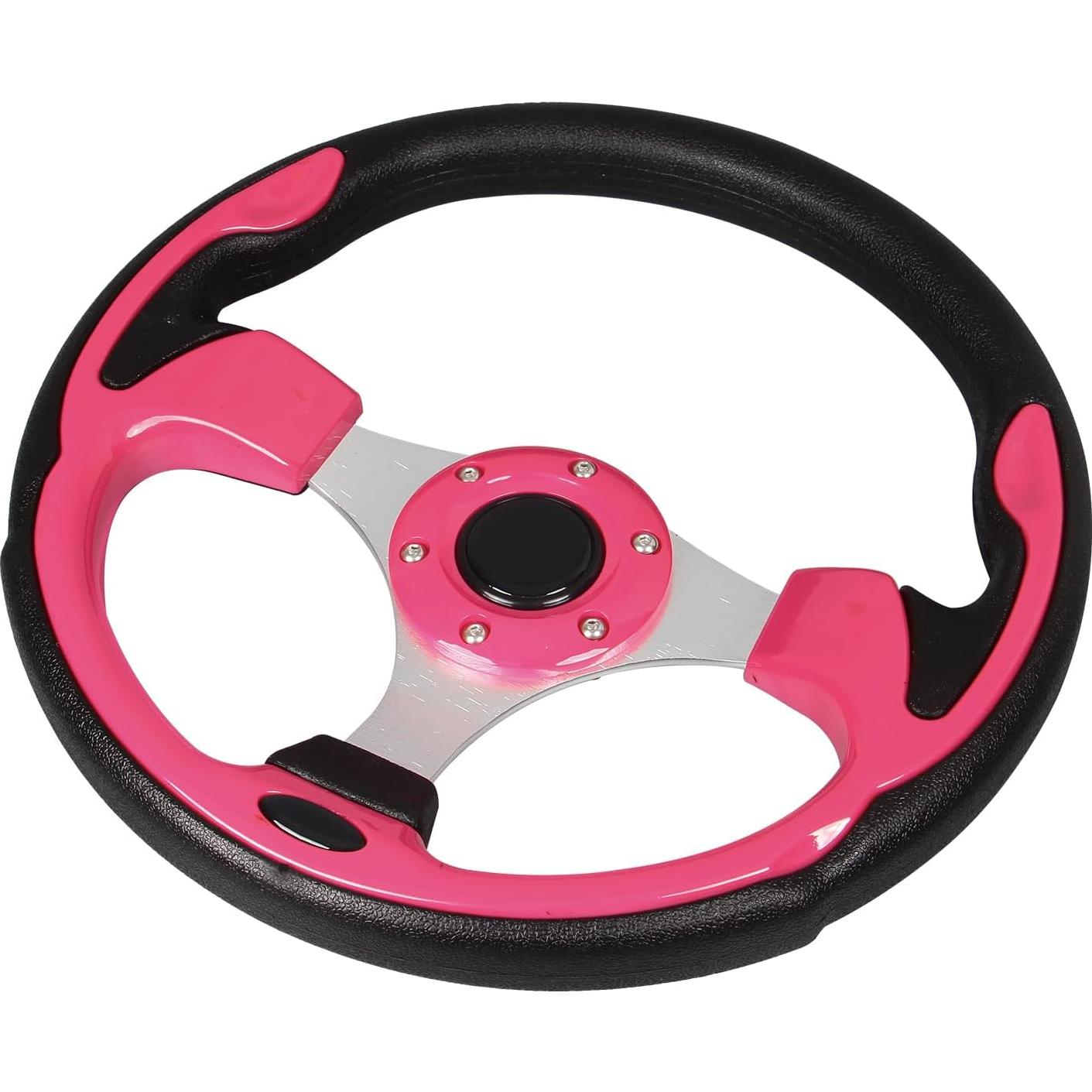 Volante de Golf Cart GONMOT Rosa Universal 31.75 cm Ergonómico