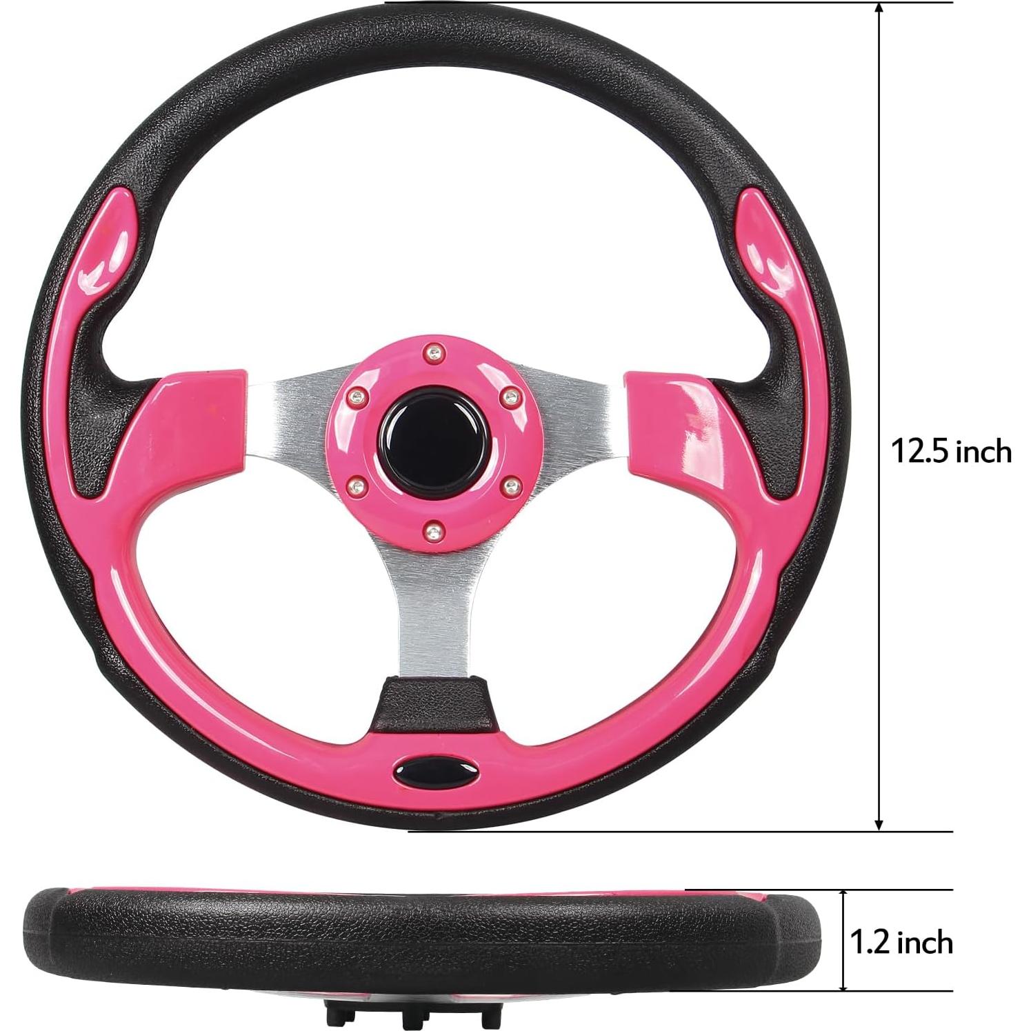 Volante de Golf Cart GONMOT Rosa Universal 31.75 cm Ergonómico