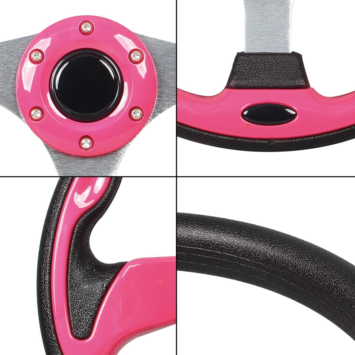 Volante de Golf Cart GONMOT Rosa Universal 31.75 cm Ergonómico