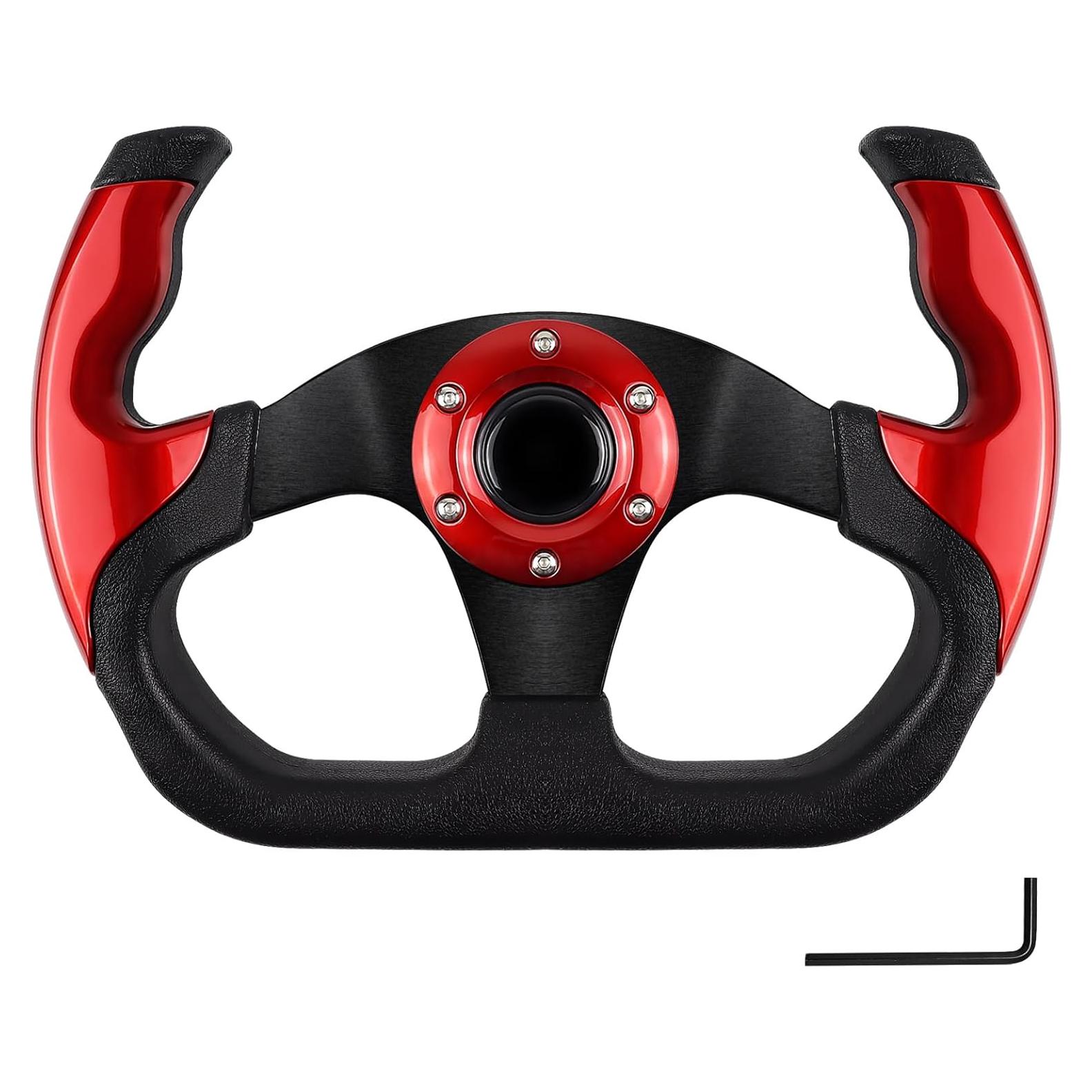 Volante de Golf QYMOPAY Universal 33 cm Rojo Ergonomico
