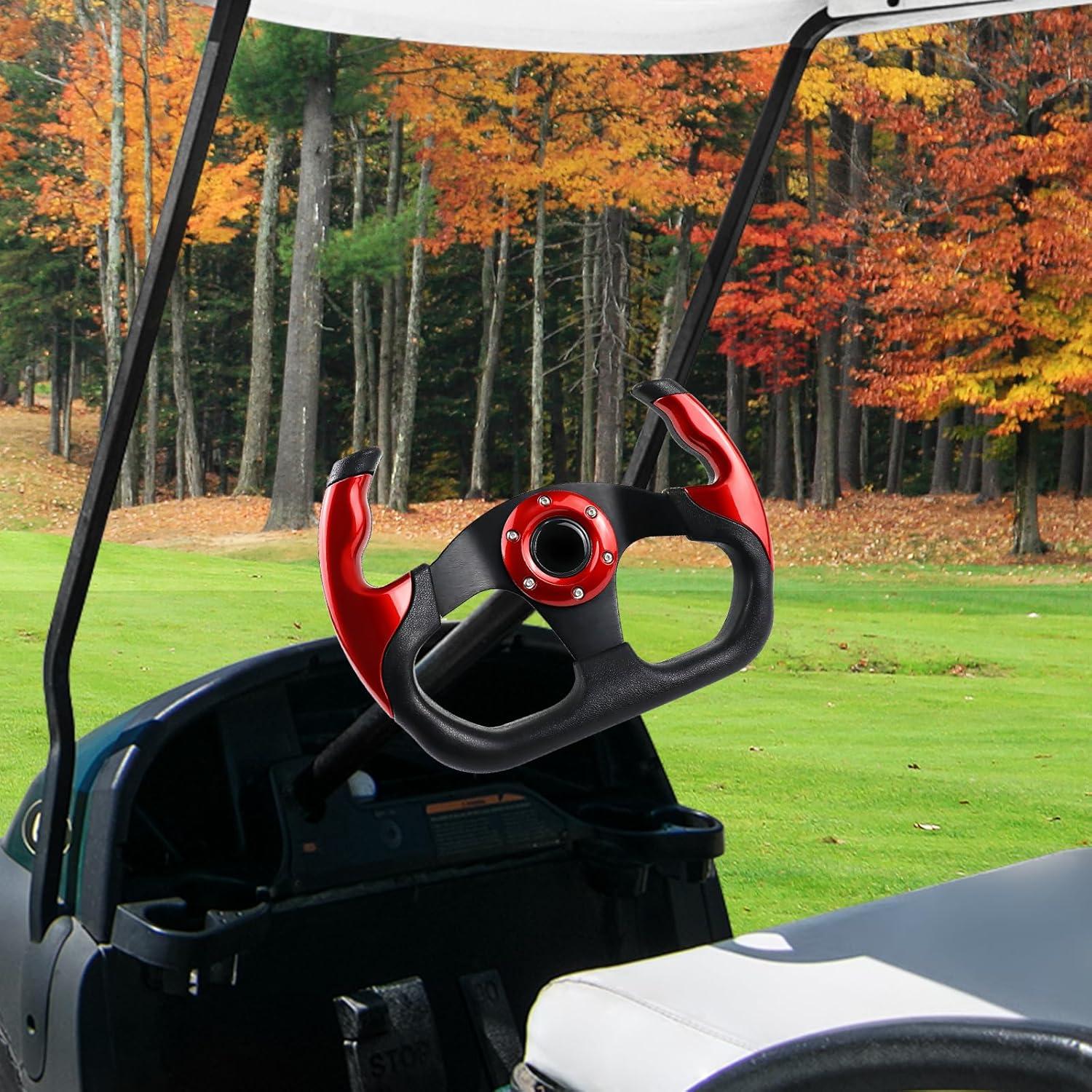 Volante de Golf QYMOPAY Universal 33 cm Rojo Ergonomico