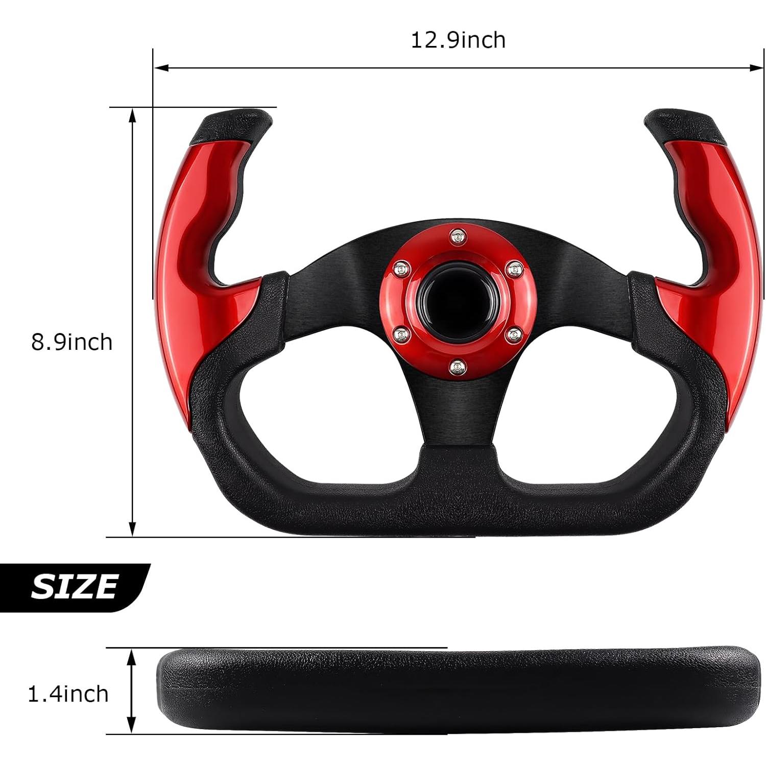 Volante de Golf QYMOPAY Universal 33 cm Rojo Ergonomico