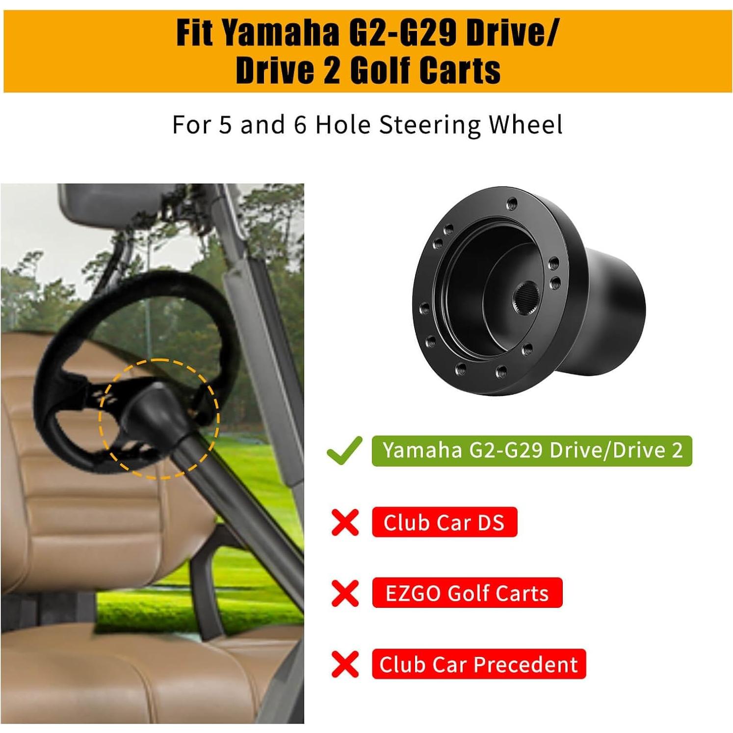 Adaptador de Eje de Volante MOSNAI para Carritos de Golf Yamaha