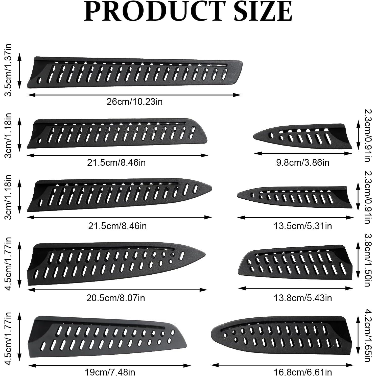 Funda Protectora para Cuchillos 9PCS QIYUDA - Plástico Duradero