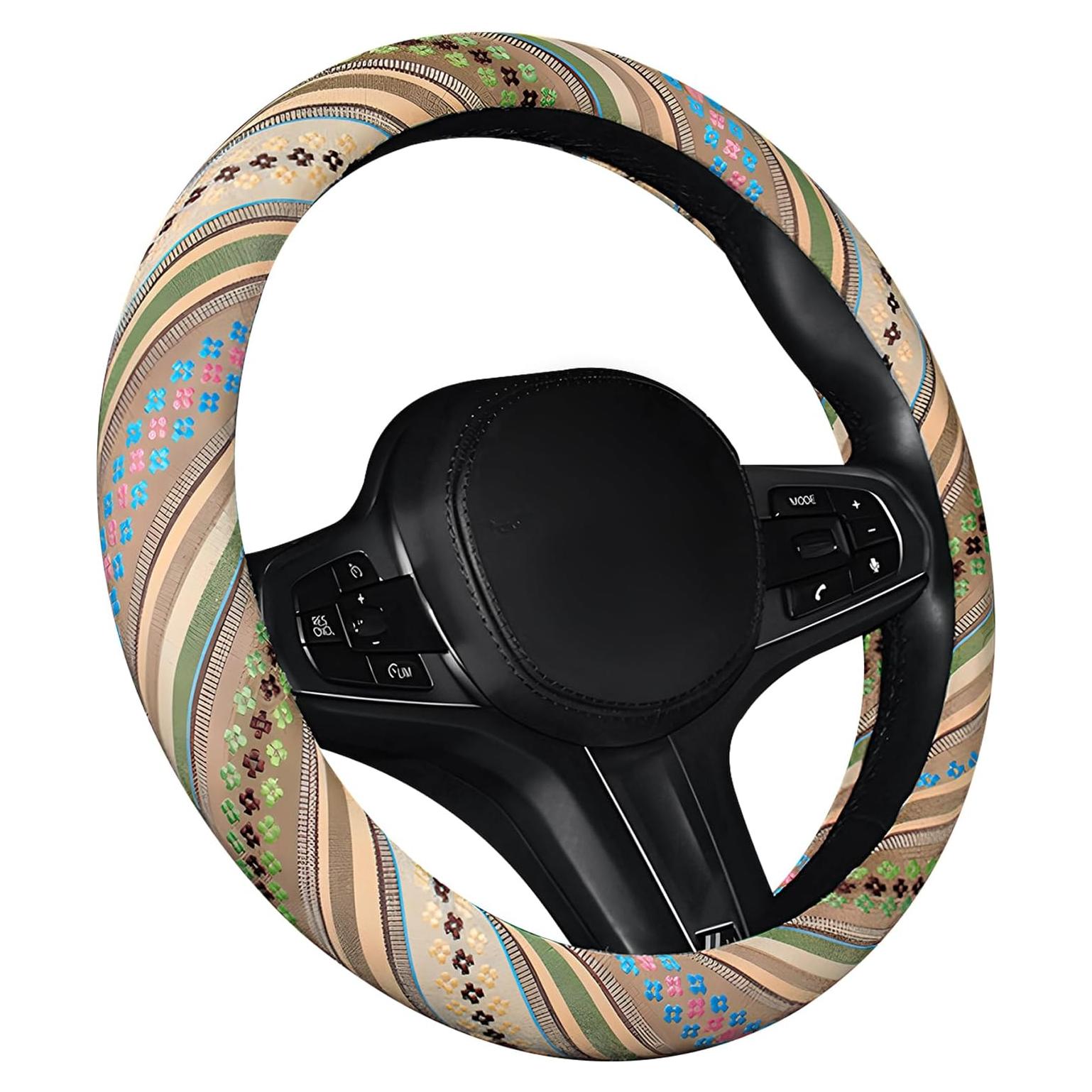 Funda de Volante Boho NYTKL, Antideslizante Lino 38 cm