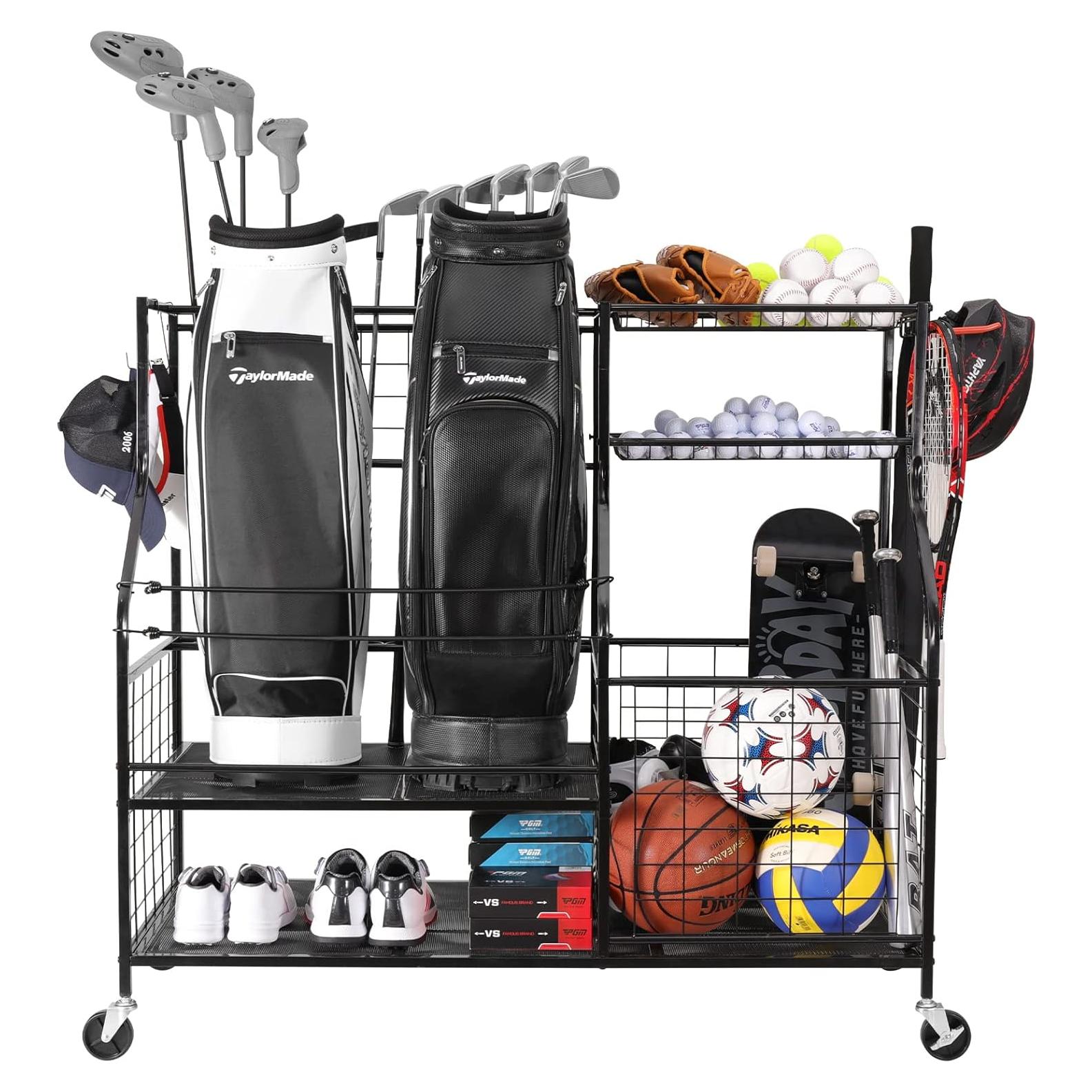 Rack Organizador de Golf Kingarage con Ruedas 118x50x112.5cm