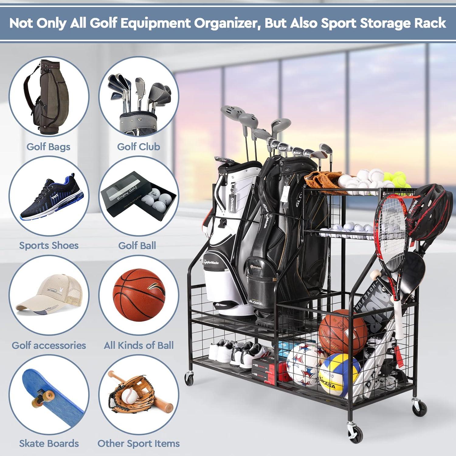 Rack Organizador de Golf Kingarage con Ruedas 118x50x112.5cm