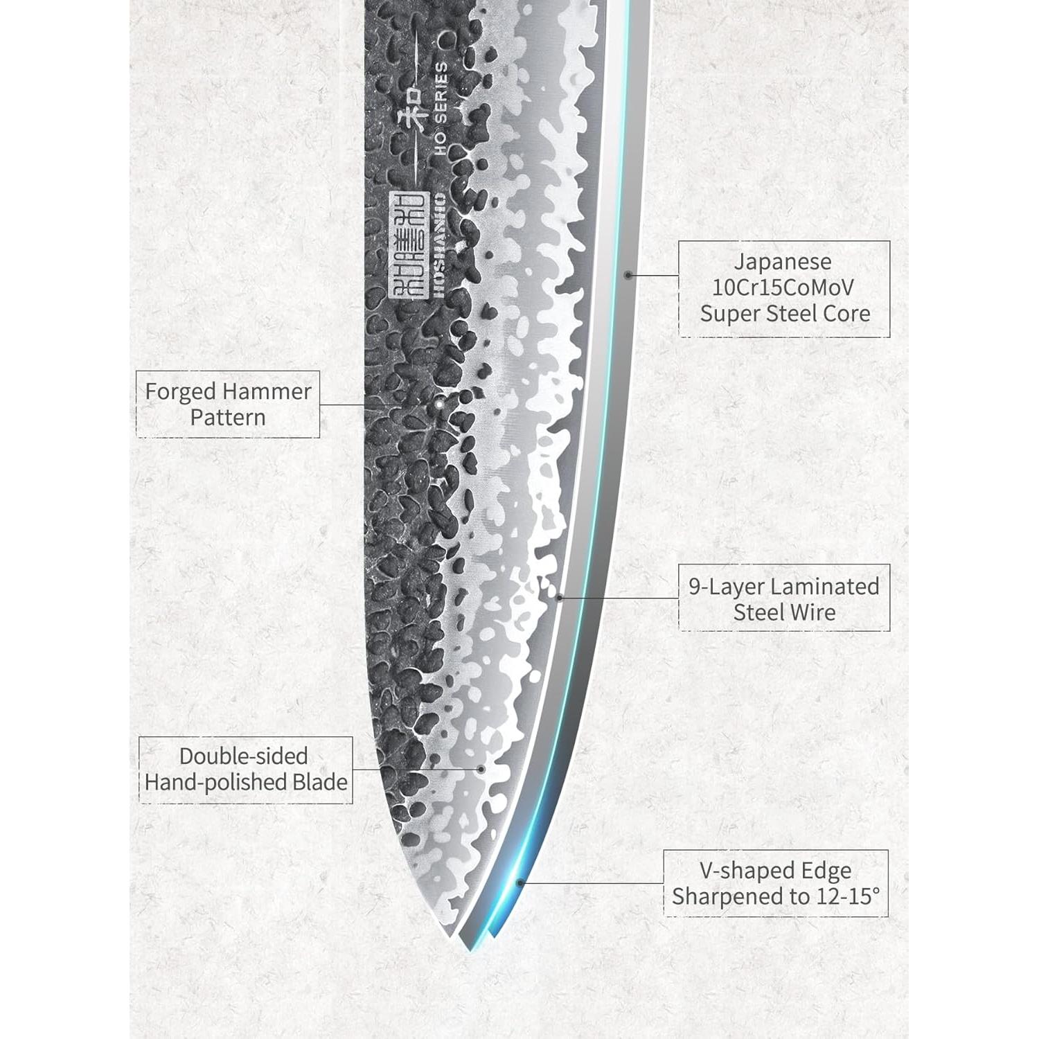 Bloque Magnético para Cuchillos HOSHANHO 25.4x22.9cm, Acero Japonés