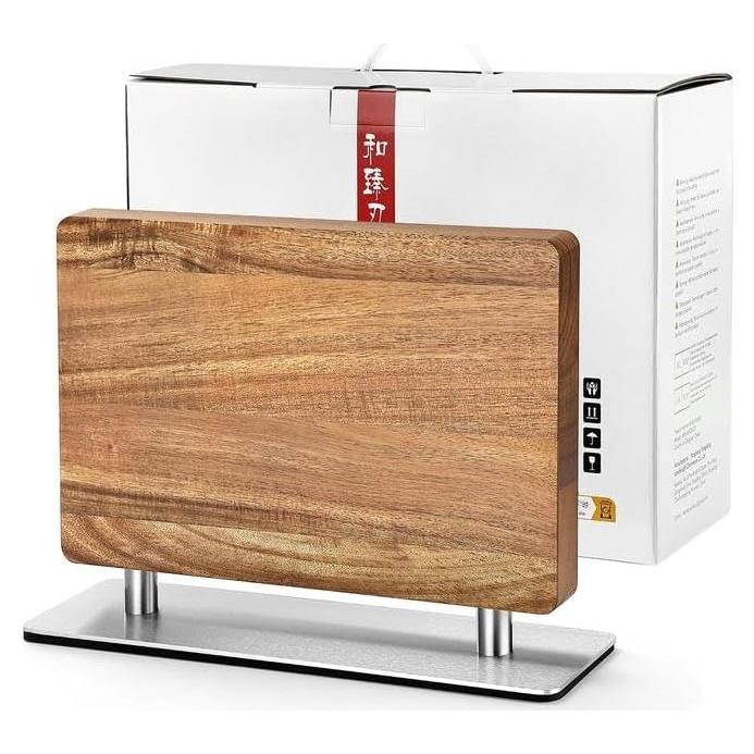 Bloque de cuchillos magnético HEZHEN de doble cara 32x21 cm