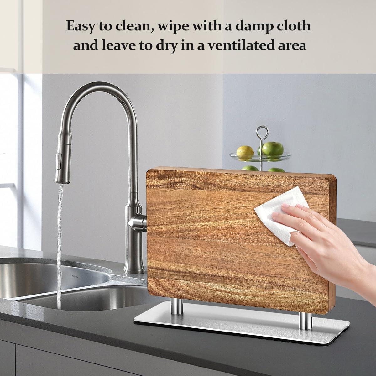 Bloque de cuchillos magnético HEZHEN de doble cara 32x21 cm