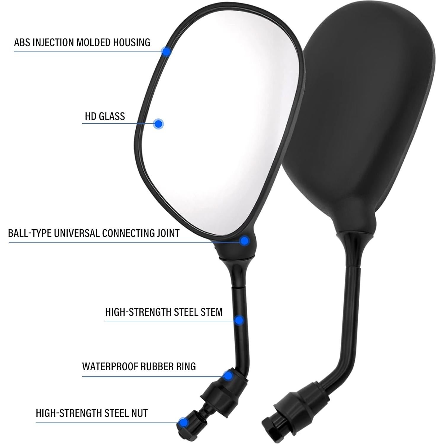 Espejo Retrovisor Lateral ATV LEIMO KPARTS 360° Ajustable