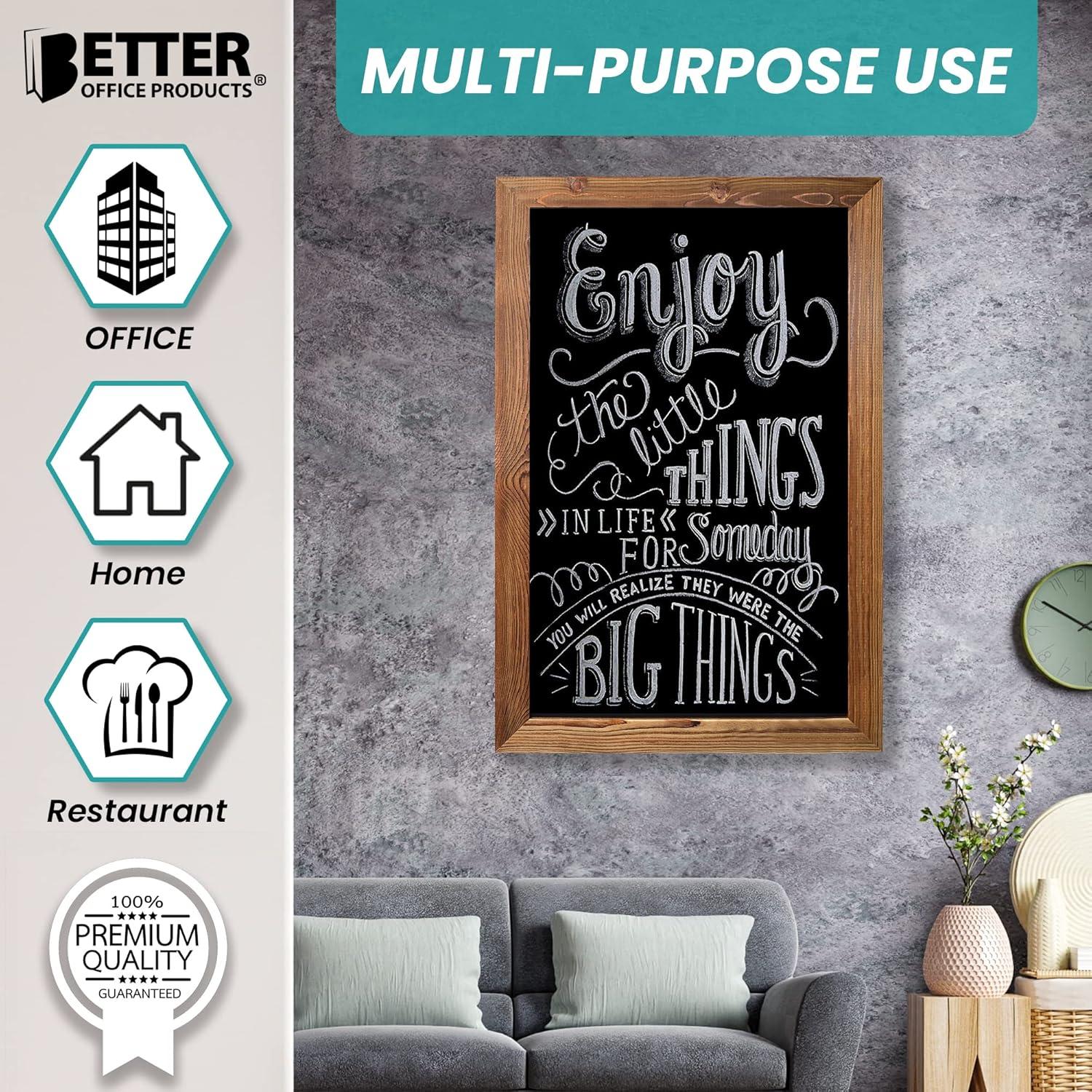 Pizarra Magnética de Pared 50.8x76.2 cm Marrón Rústico