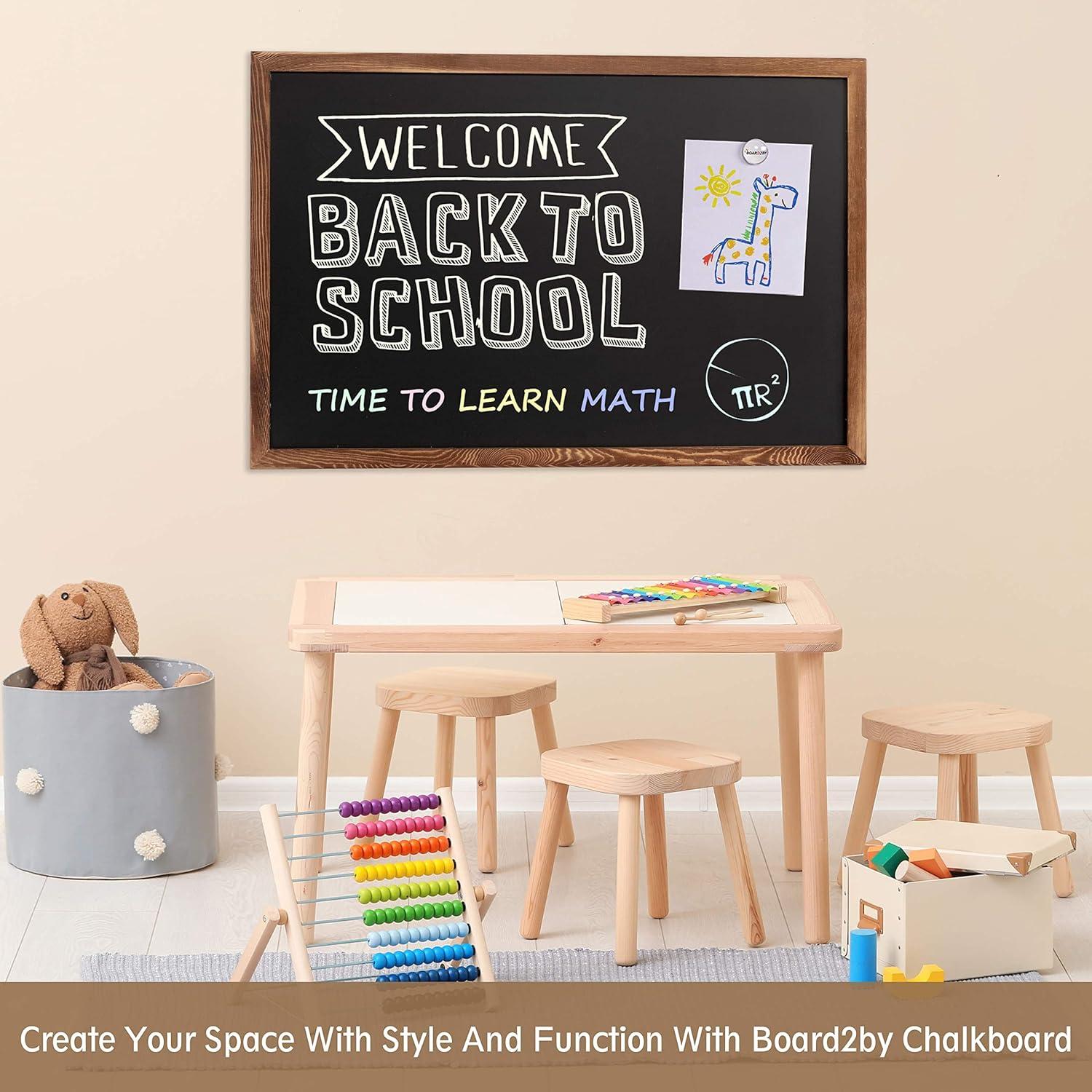 Tablero Magnético de Tiza Board2by 116.8 x 81.3 cm Madera