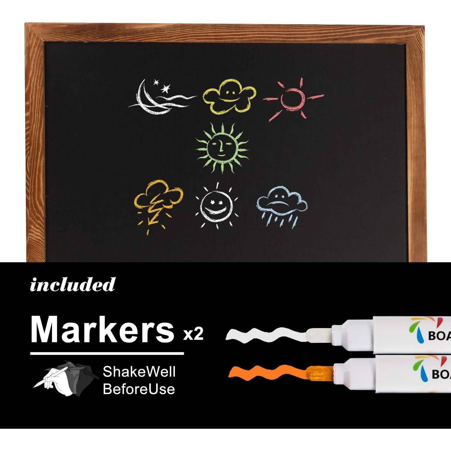 Tablero Magnético de Tiza Board2by 116.8 x 81.3 cm Madera