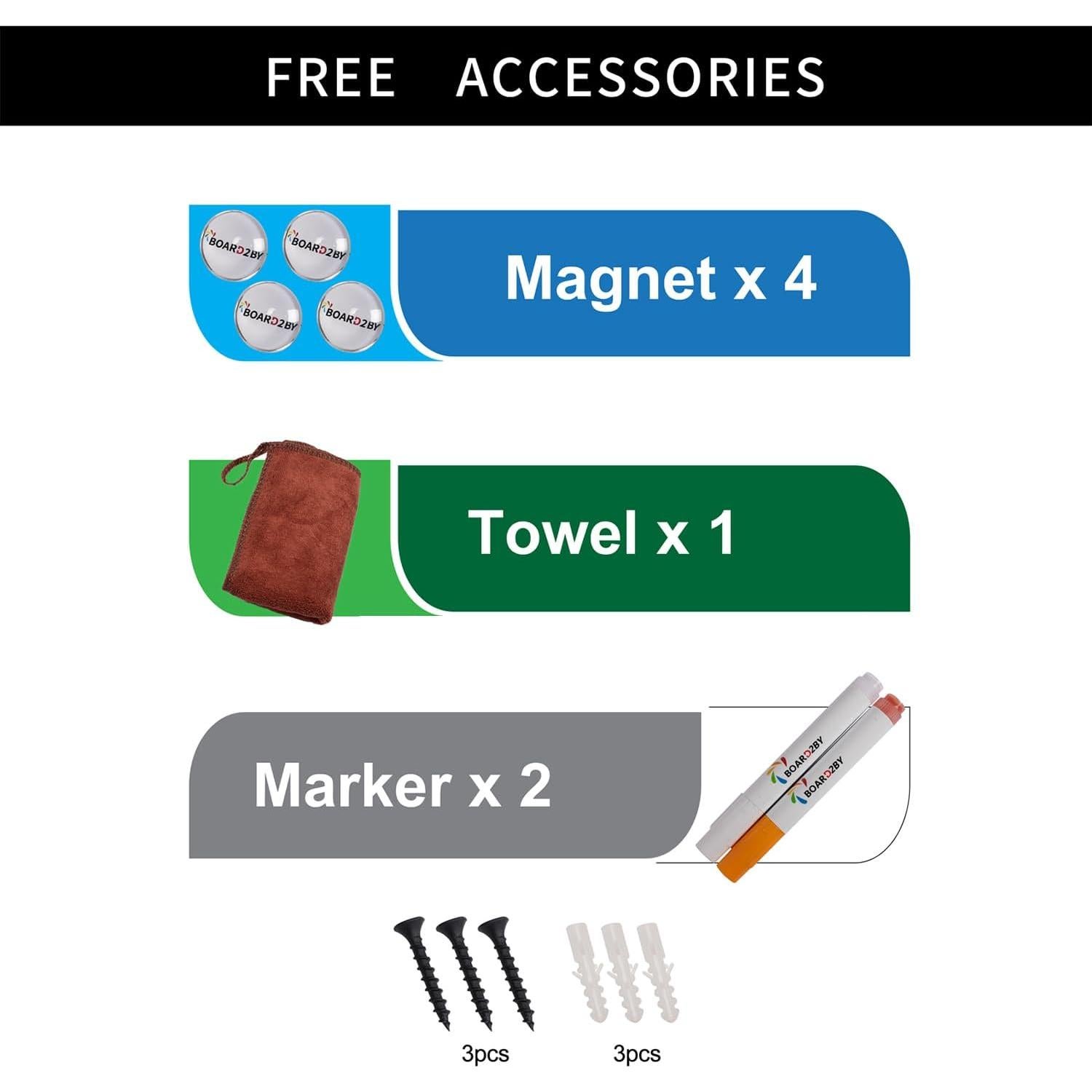 Tablero Magnético de Tiza Board2by 116.8 x 81.3 cm Madera