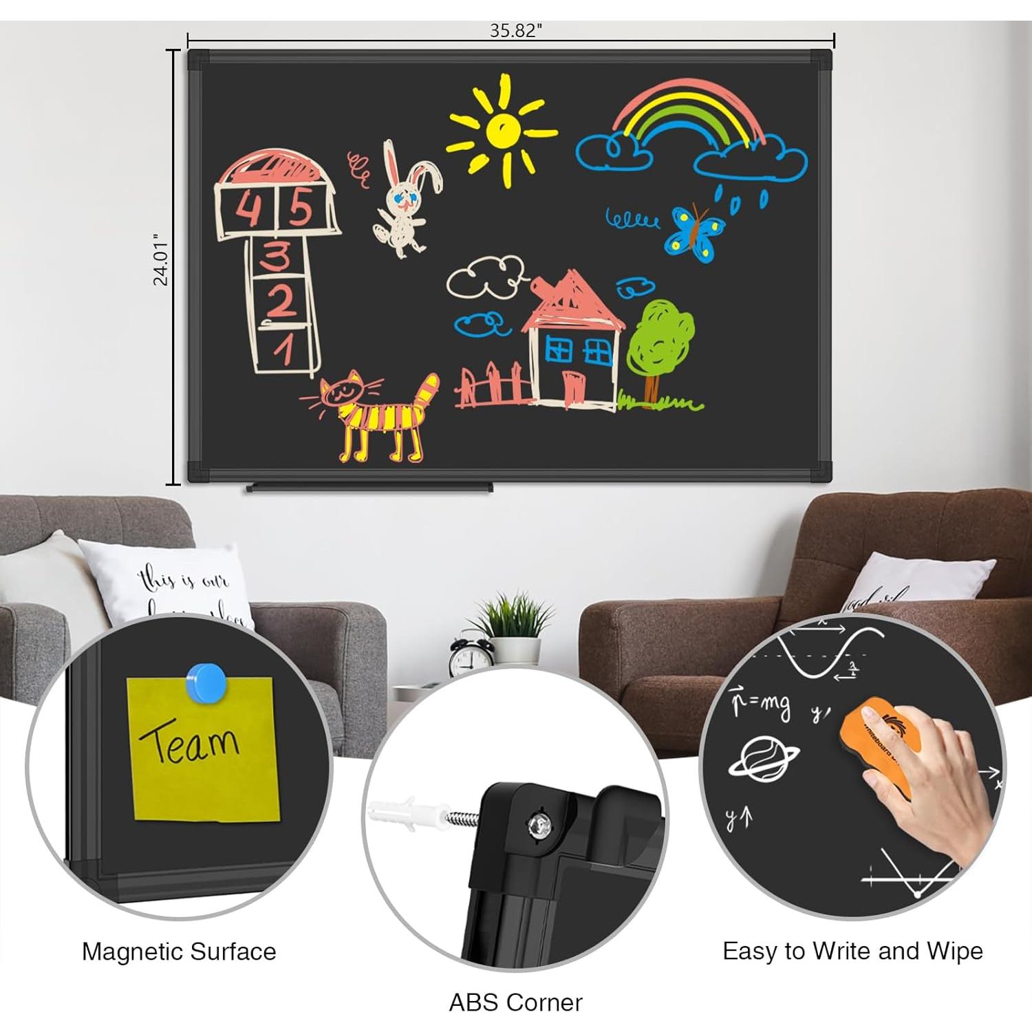 Pizarra Magnética XBoard 91x61 cm con Marco Negro