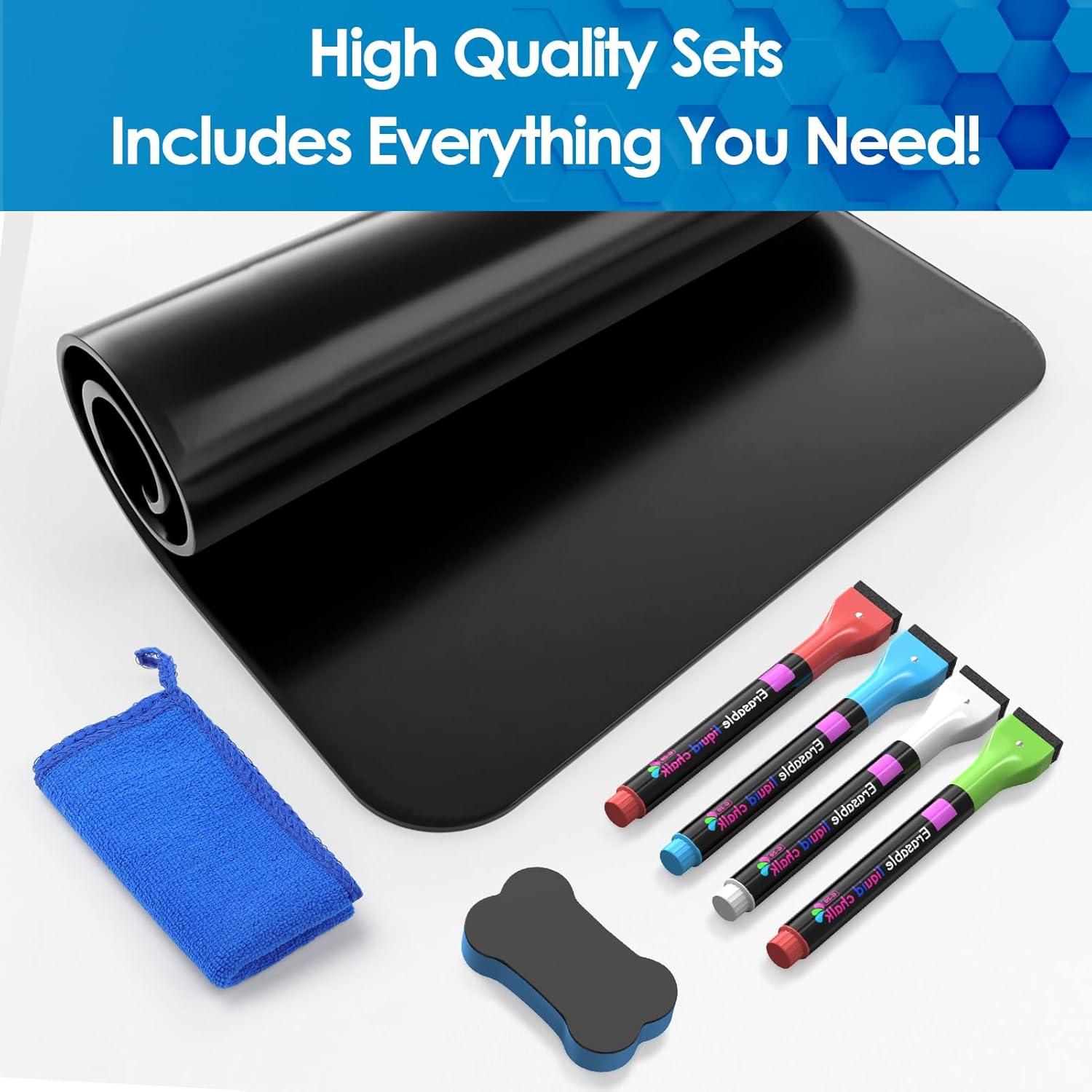 Pizarra Magnética Negra MaxGear 40.6x30.5 cm con 4 Marcadores