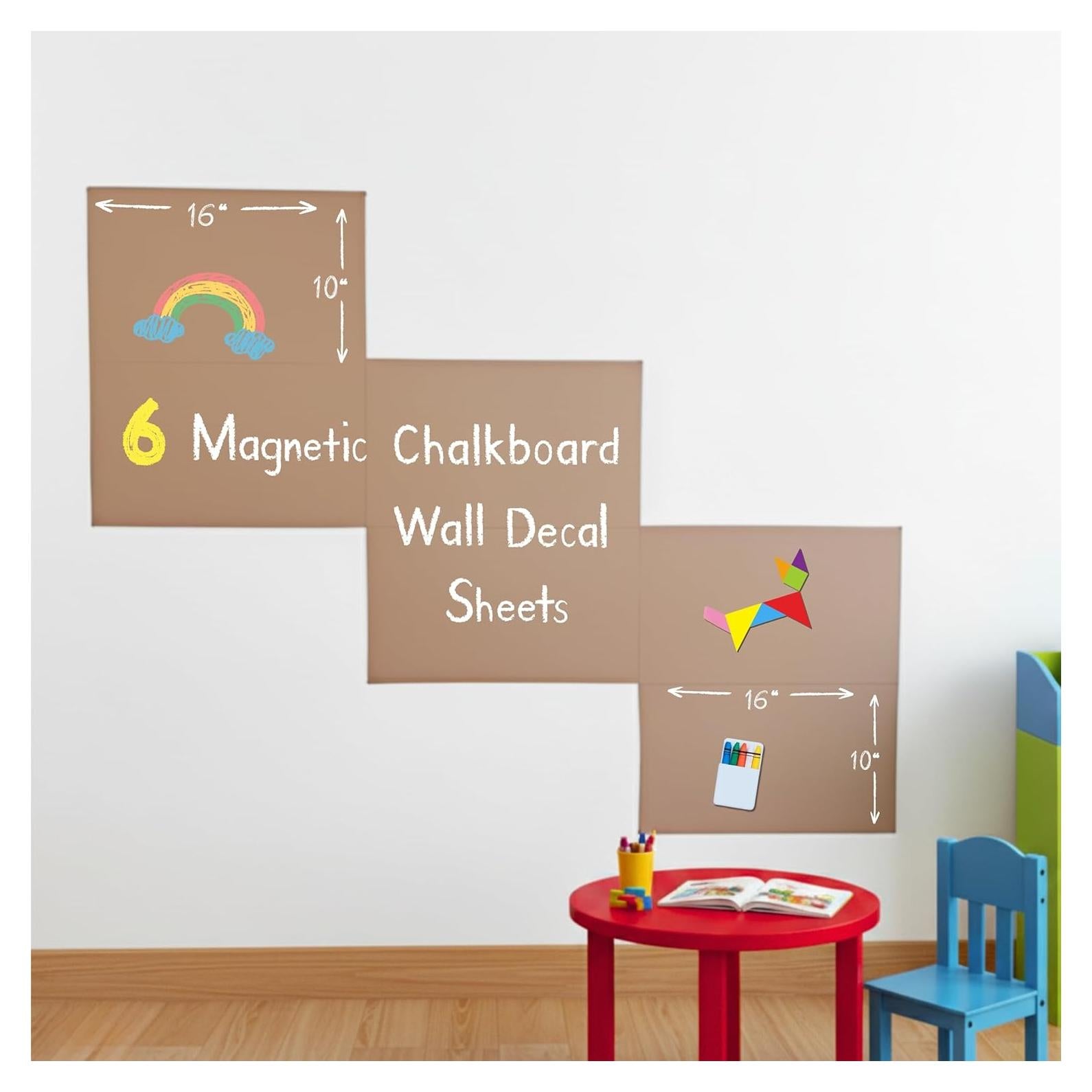 Calcomanía Pizarra Magnética Papa Blue - Set 6 Hojas 76x76cm