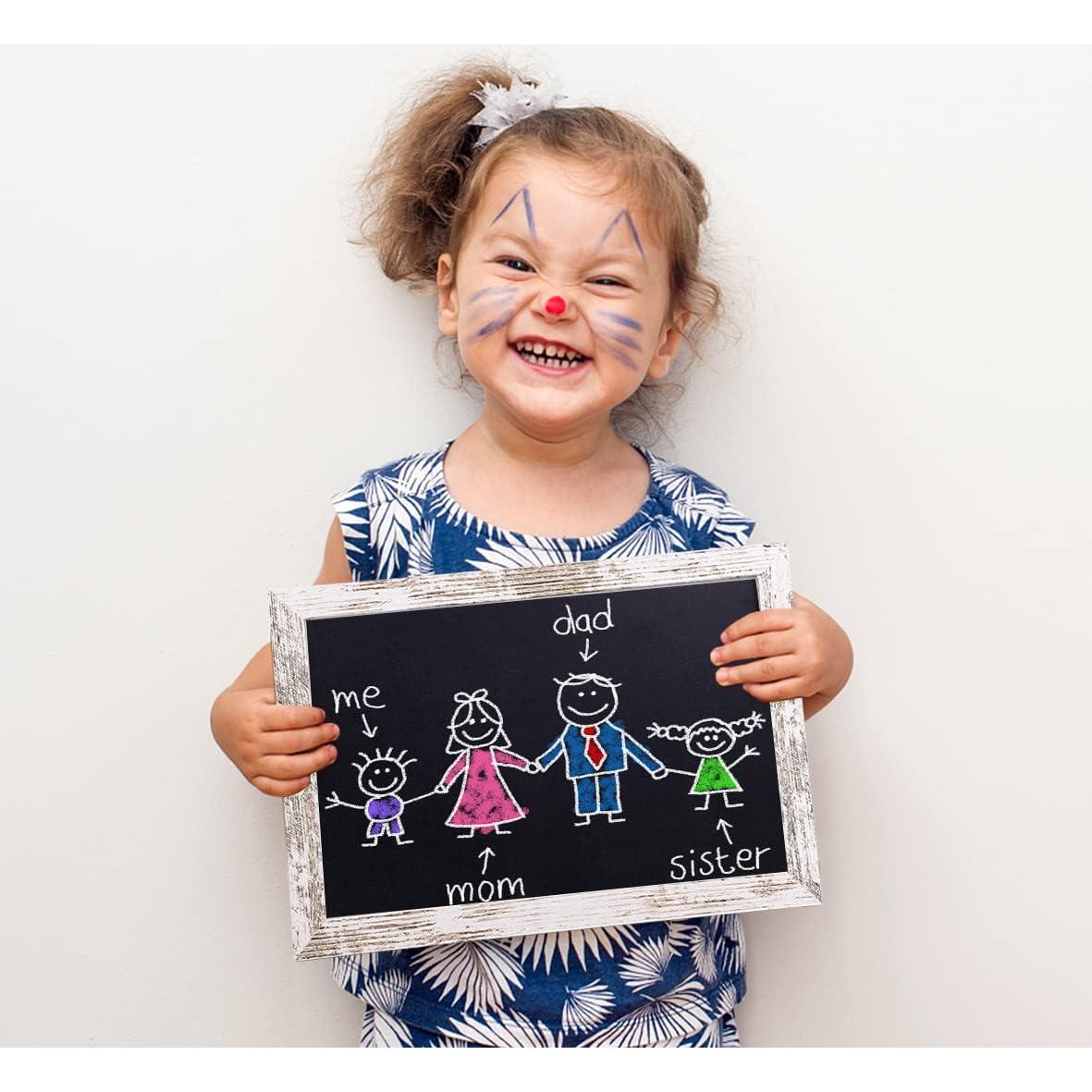 Pizarra Magnética Umtiti 22x32cm Marco Madera Blanca Vintage