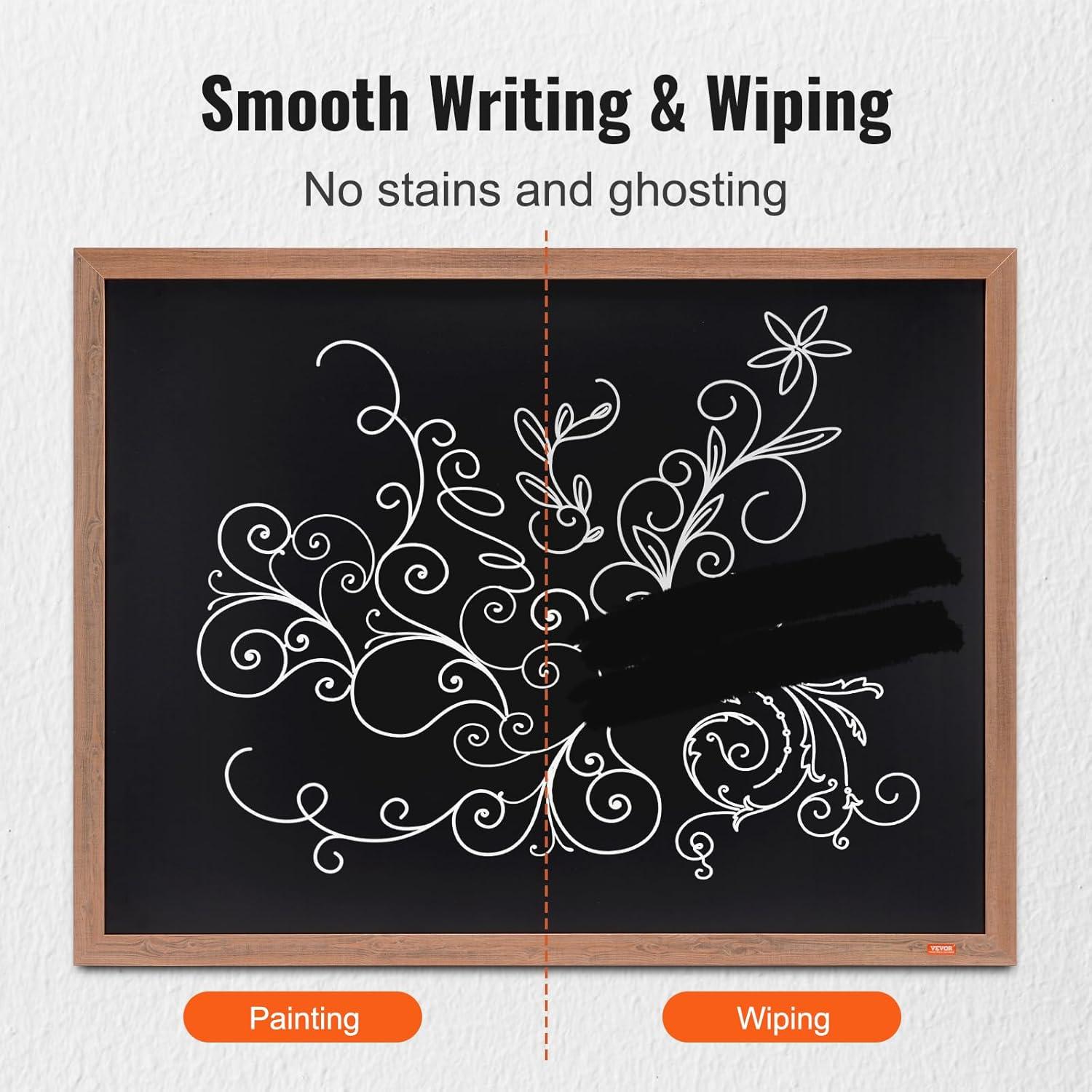 Tablero de Tiza Magnético VEOVR 89x117 cm Madera Vintage