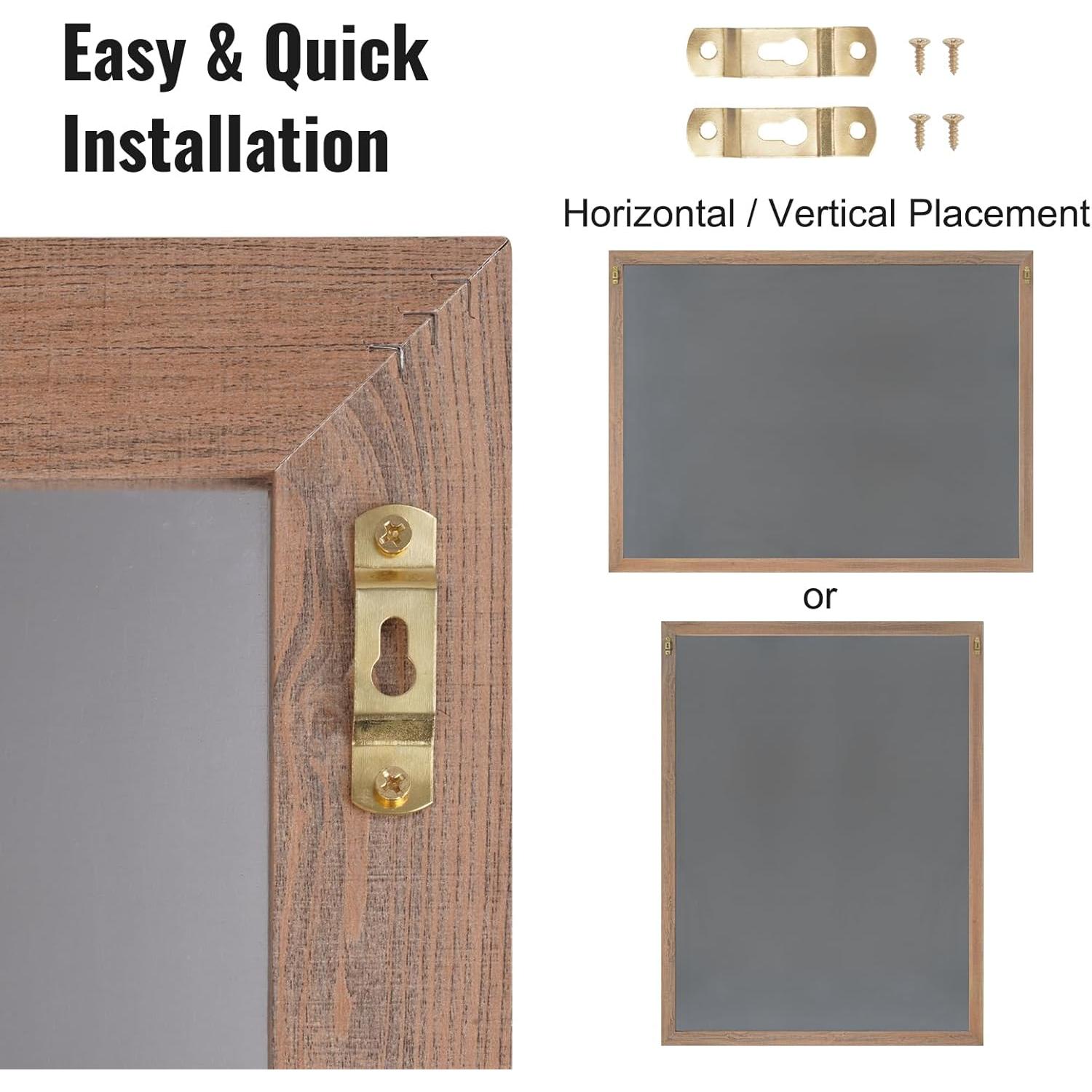 Tablero de Tiza Magnético VEOVR 89x117 cm Madera Vintage