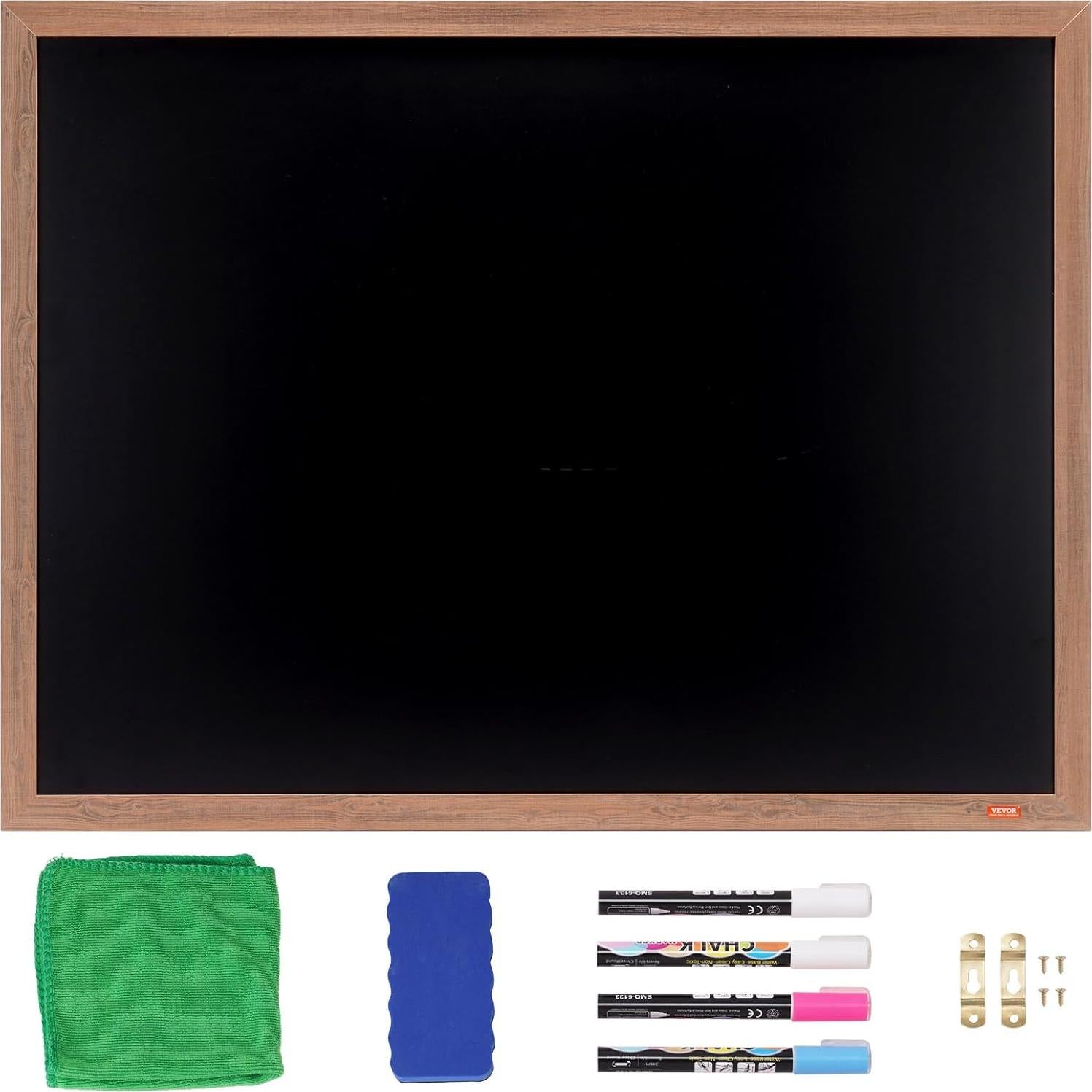 Tablero de Tiza Magnético VEOVR 89x117 cm Madera Vintage