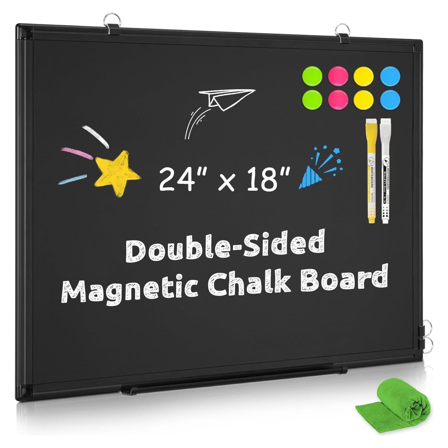 Tablero de Tiza Magnético Doble Cara WALGLASS 61x46 cm