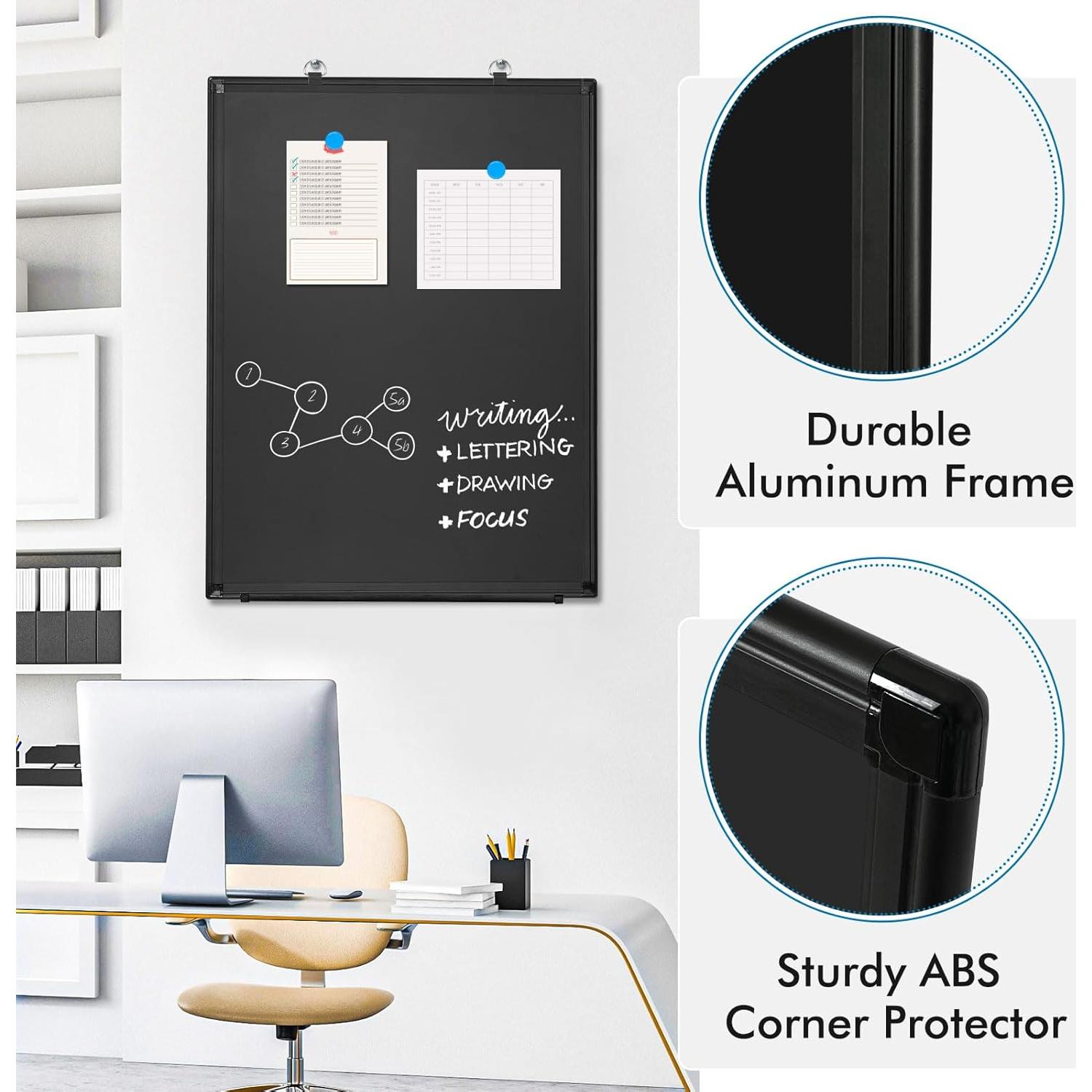 Tablero de Tiza Magnético Doble Cara WALGLASS 61x46 cm