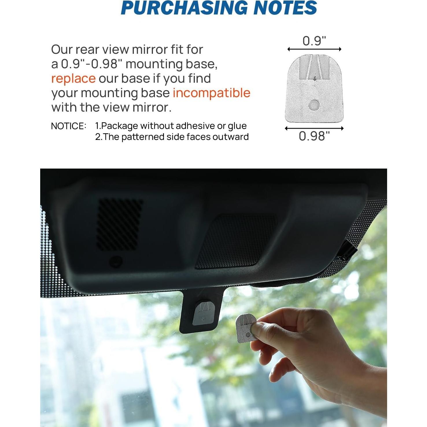 Espejo Retrovisor Antideslumbrante JOYTUTUS 10.6" Universal