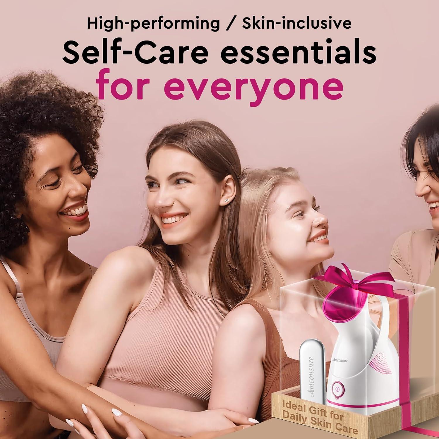 Vaporizador Facial Amconsure 6028 Nano-Iónico Rojo con Kit