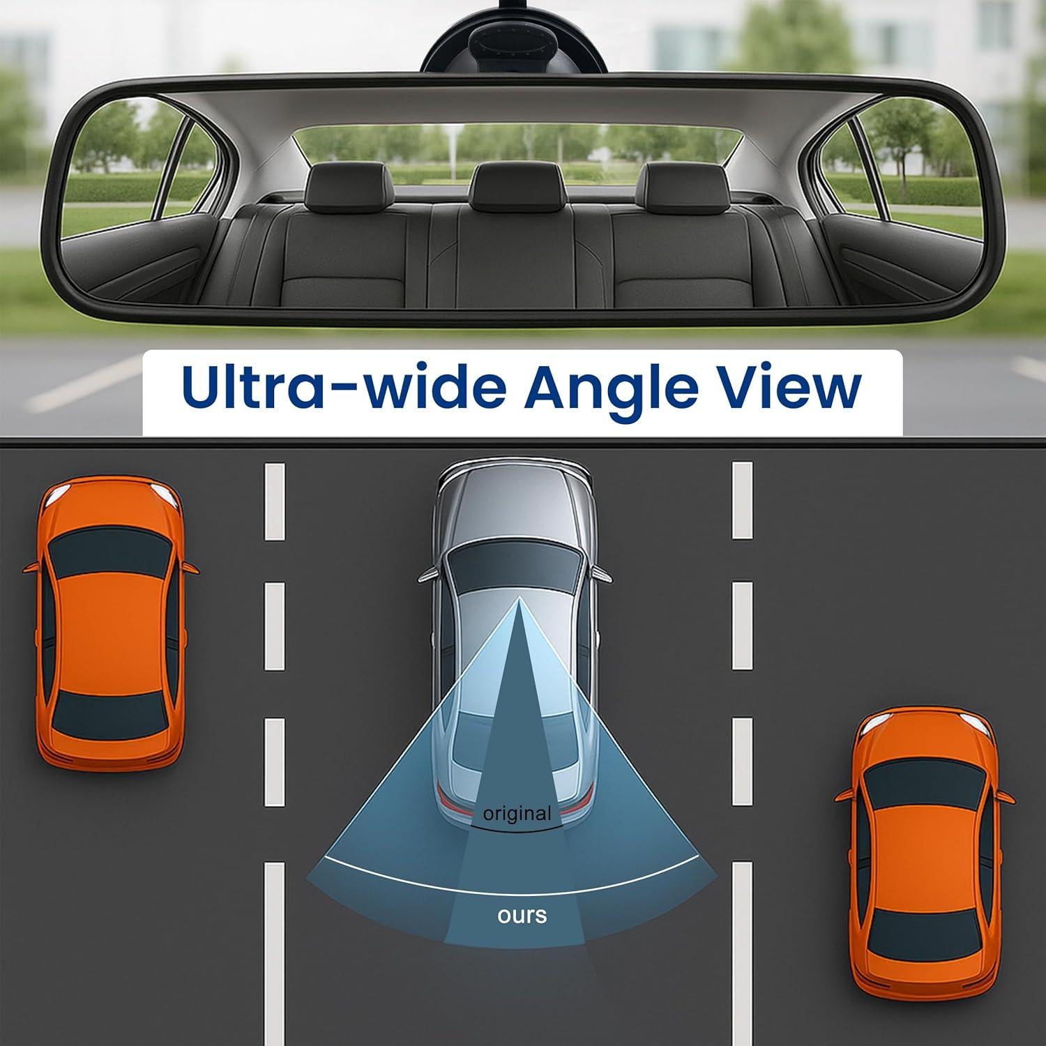 Espejo Retrovisor Universal DF DUALFERV 24x6cm Antideslizante