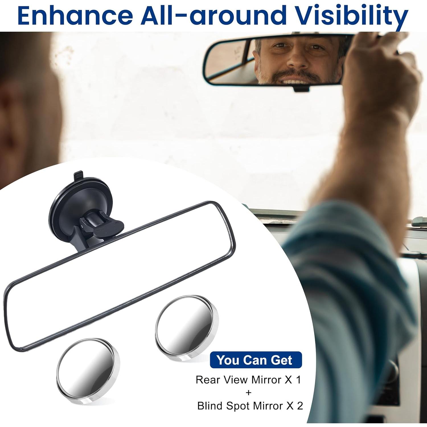 Espejo Retrovisor Universal DF DUALFERV 24x6cm Antideslizante