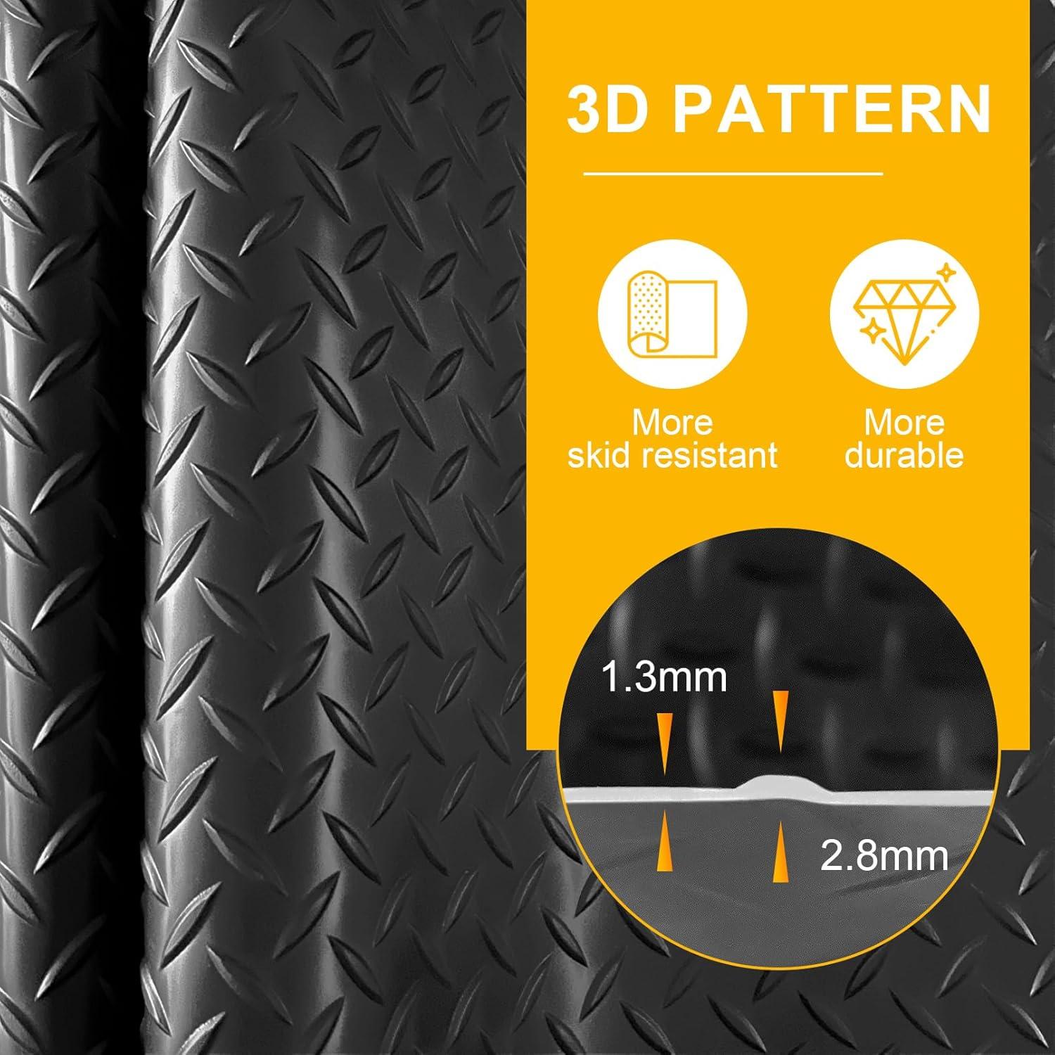 Alfombra de Garaje Hobuska 4x2.44m PVC Antideslizante Negra