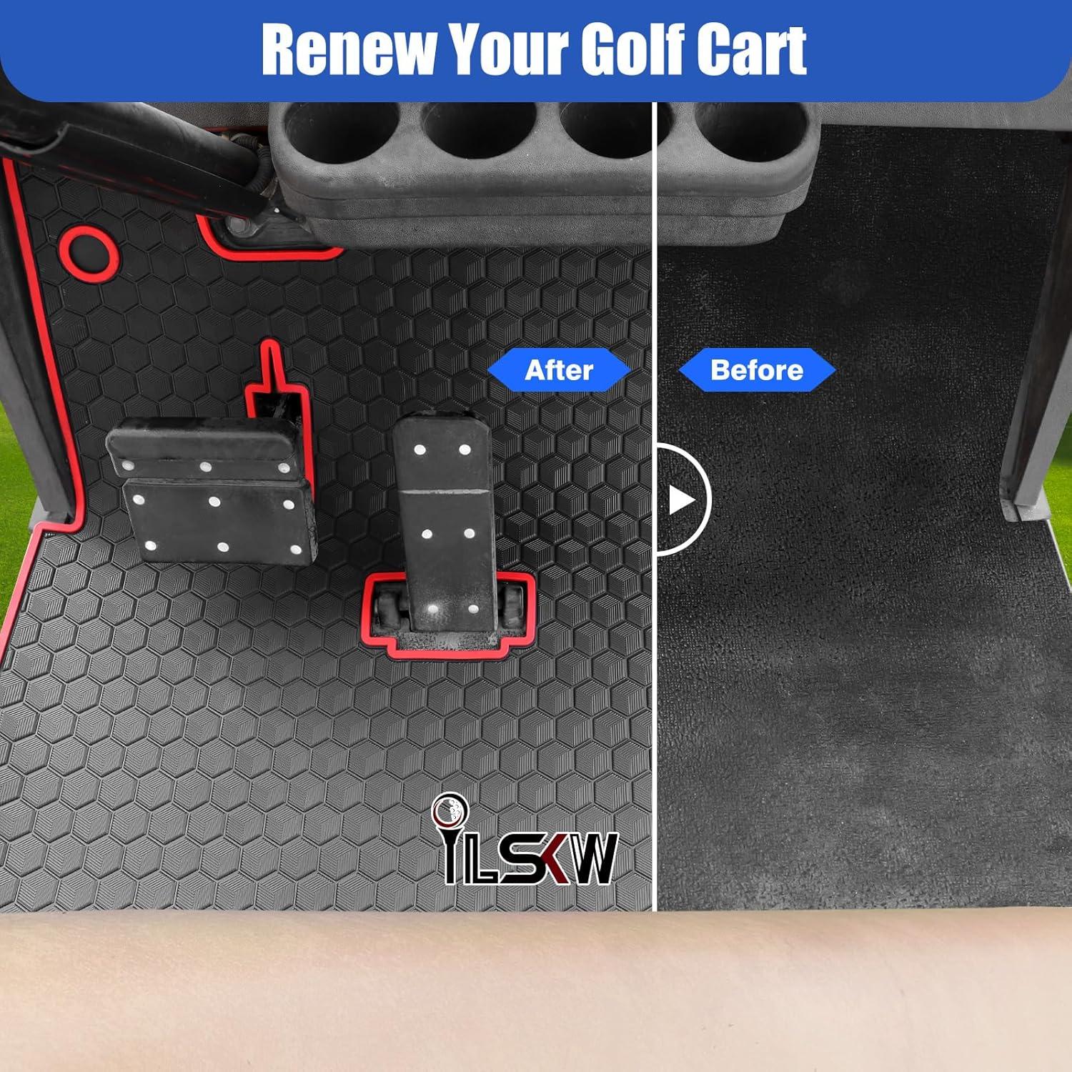 Alfombrilla Antideslizante para Carrito de Golf iLSKW Rojo 105.9x85.1cm