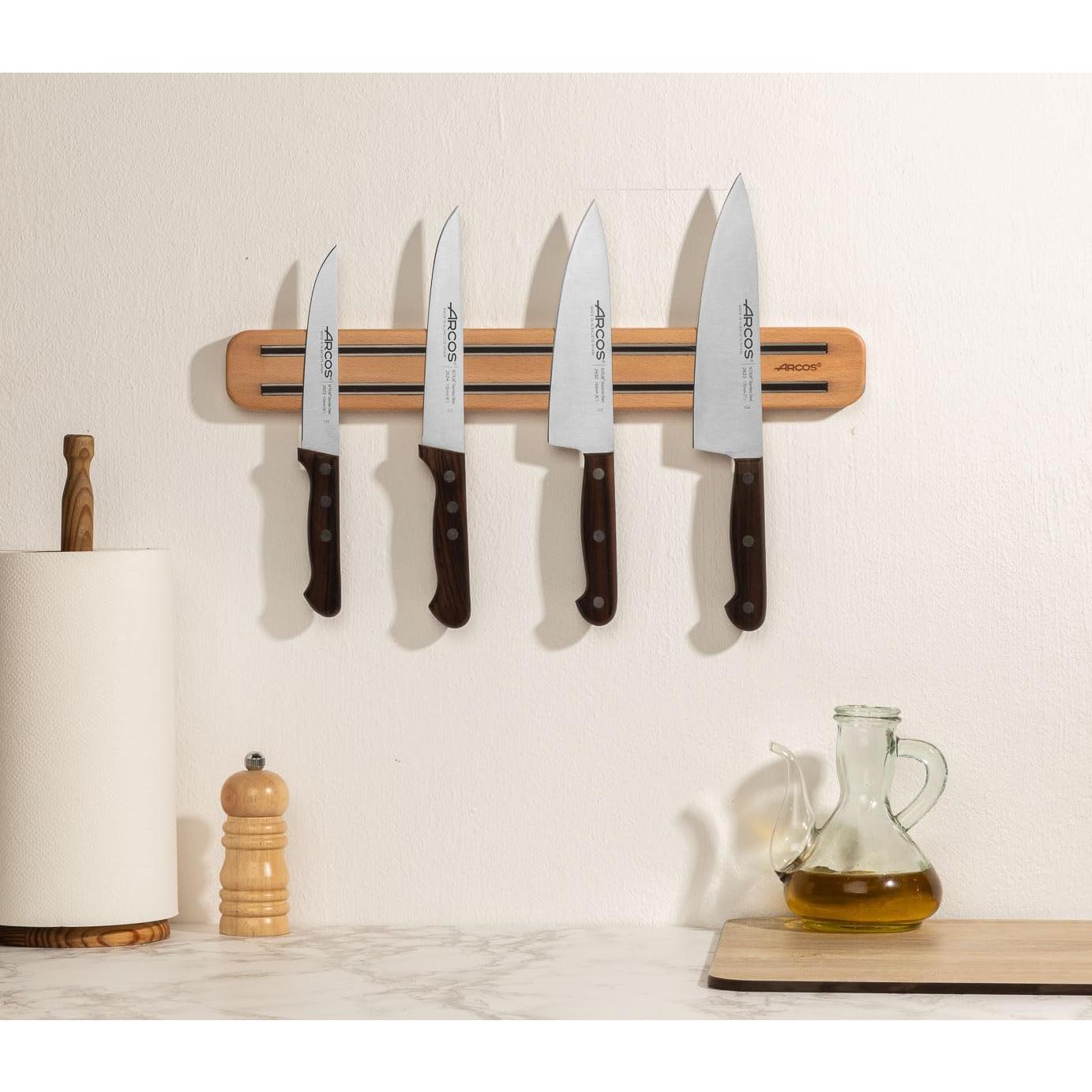 Soporte Magnético para Cuchillos Arcos, Madera de Haya 40 cm