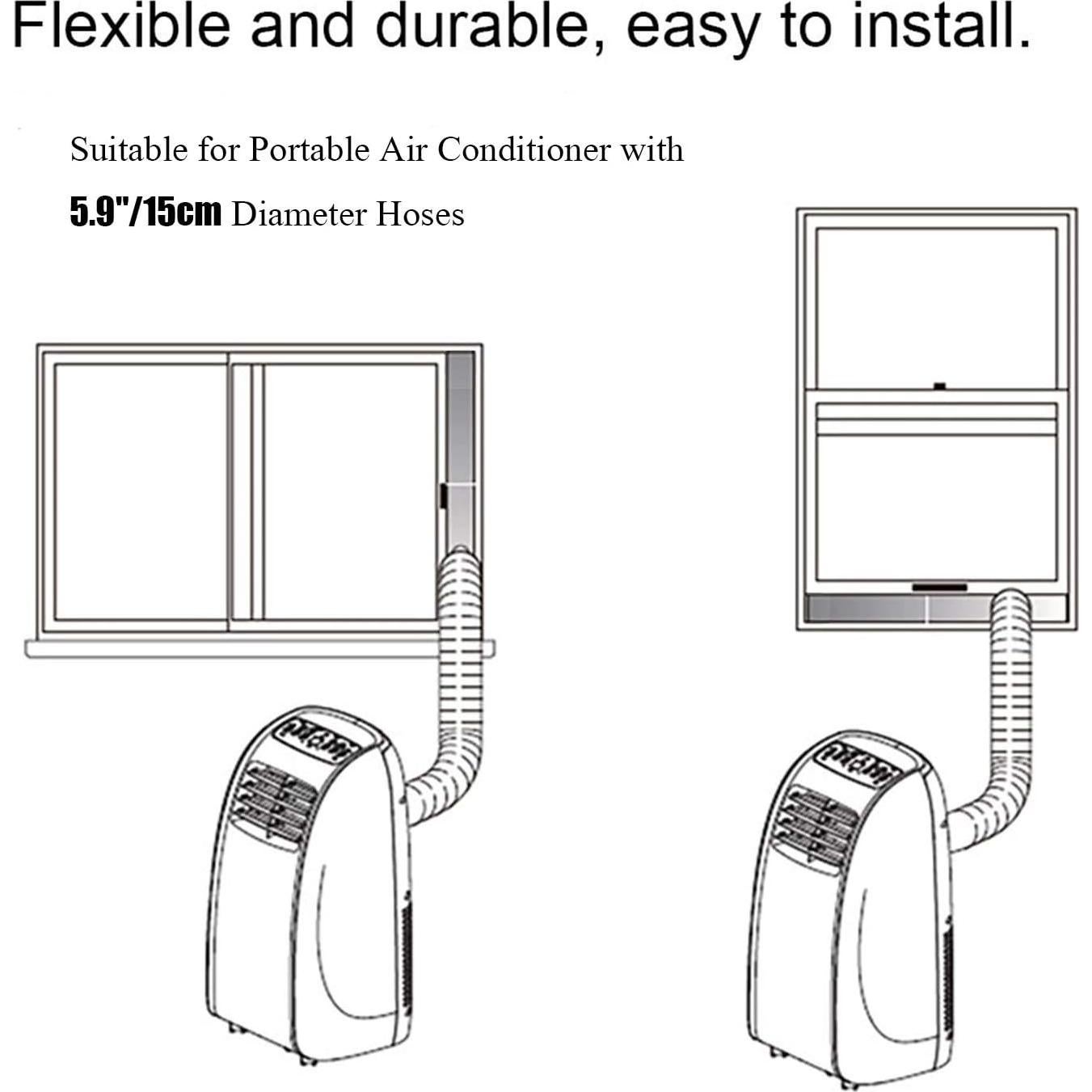 Kit Sello Ventana Aire Acondicionado tBesme 121.9 cm Ajustable