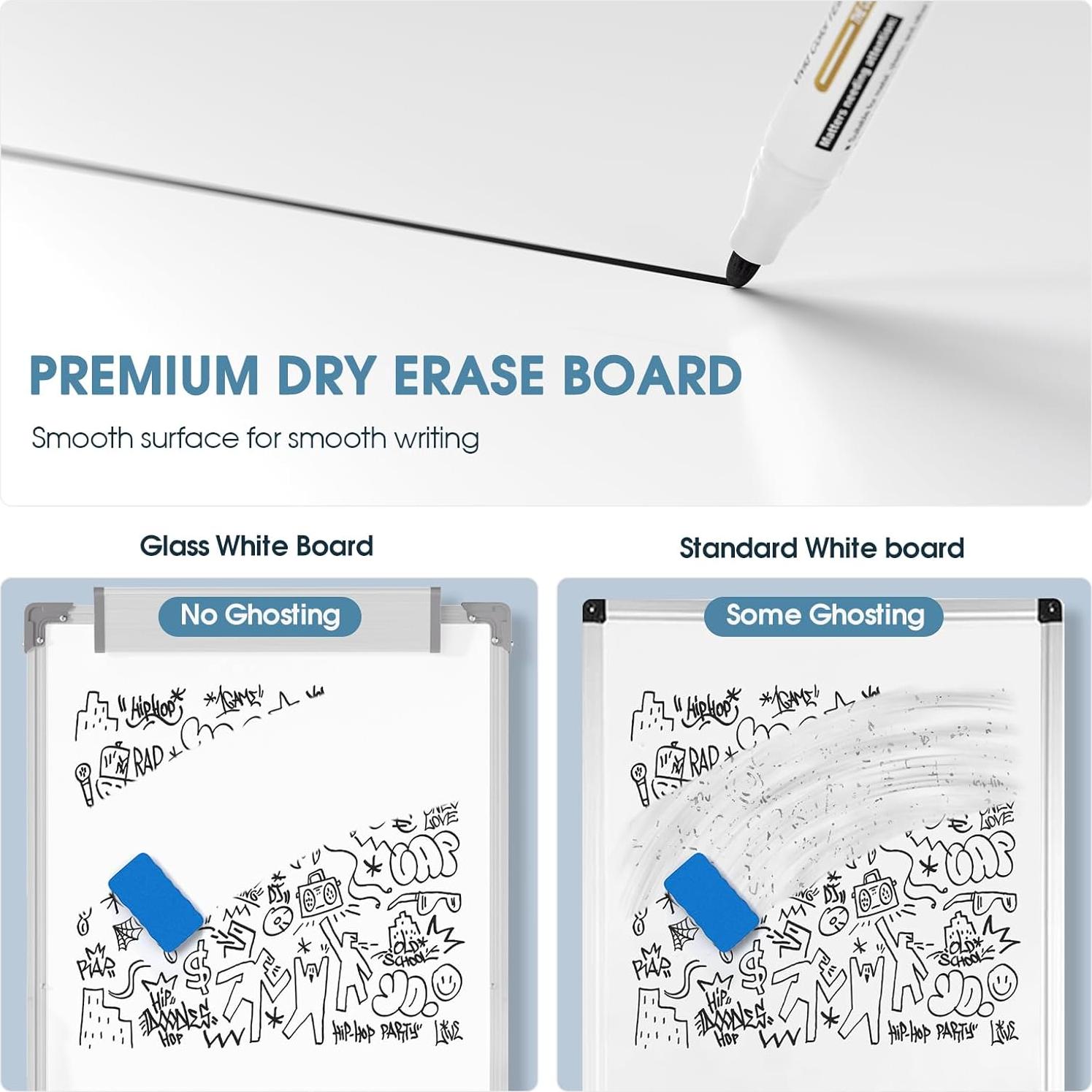 Caballete Pizarra Blanca MaxGear 91.44x60.96 cm Altura Ajustable