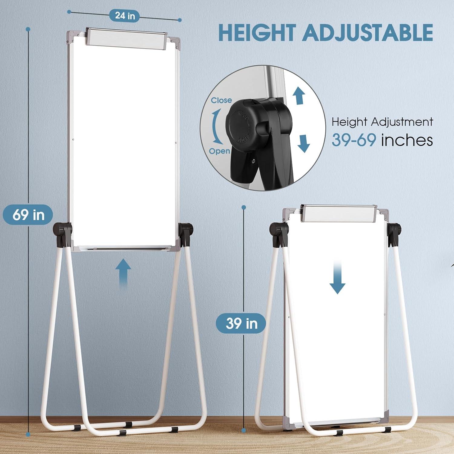 Caballete Pizarra Blanca MaxGear 91.44x60.96 cm Altura Ajustable