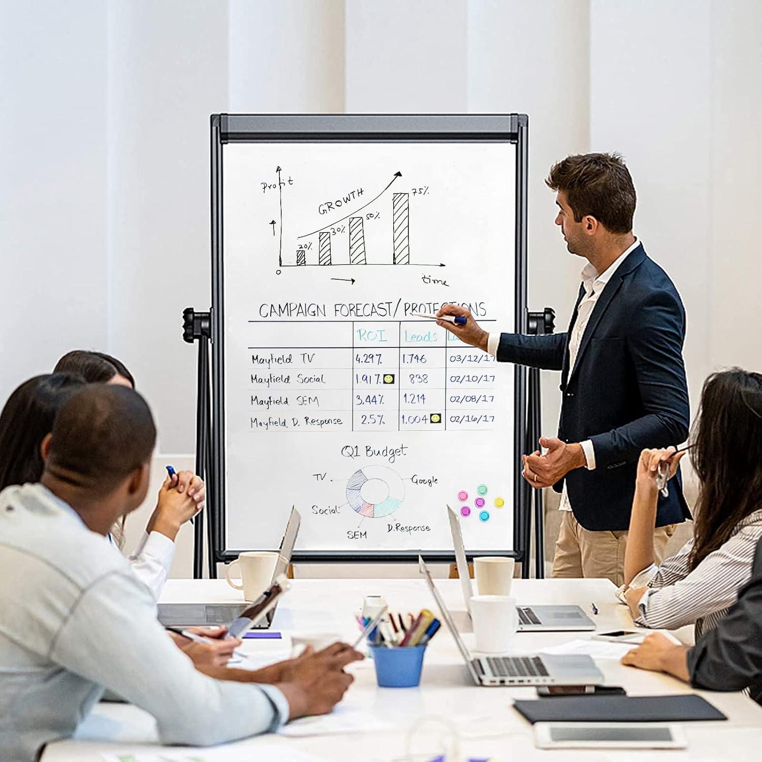 Soporte de Pizarra Blanca Doble Cara WEYOUNG 71.1x101.6 cm Ajustable