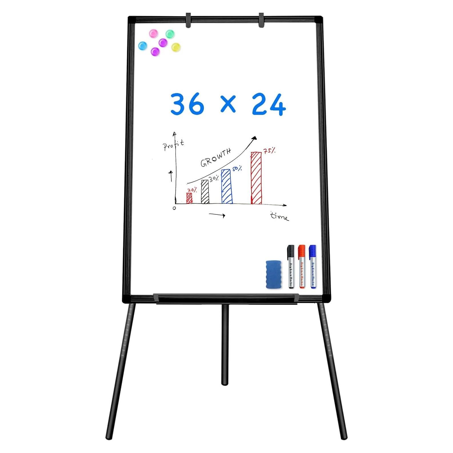 Pizarra de Caballete Maxtek 91x61 cm Magnética Borrado Seco