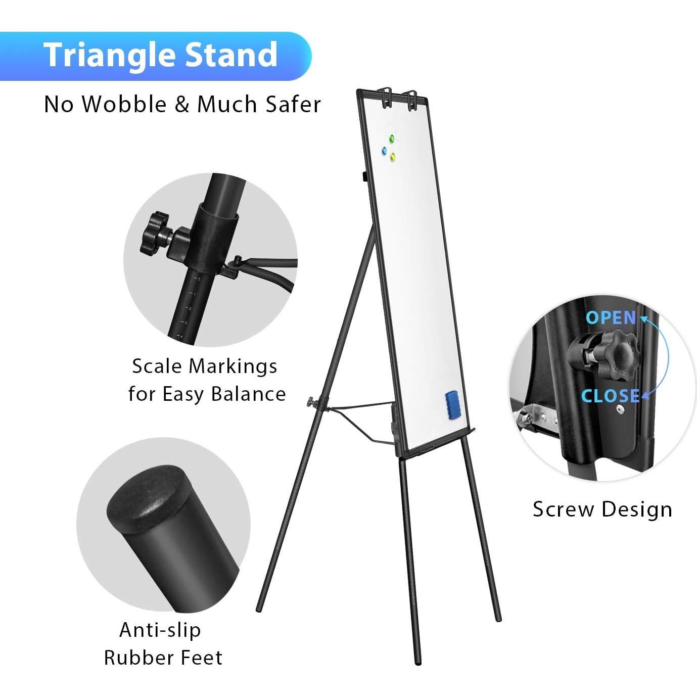 Pizarra de Caballete Maxtek 91x61 cm Magnética Borrado Seco