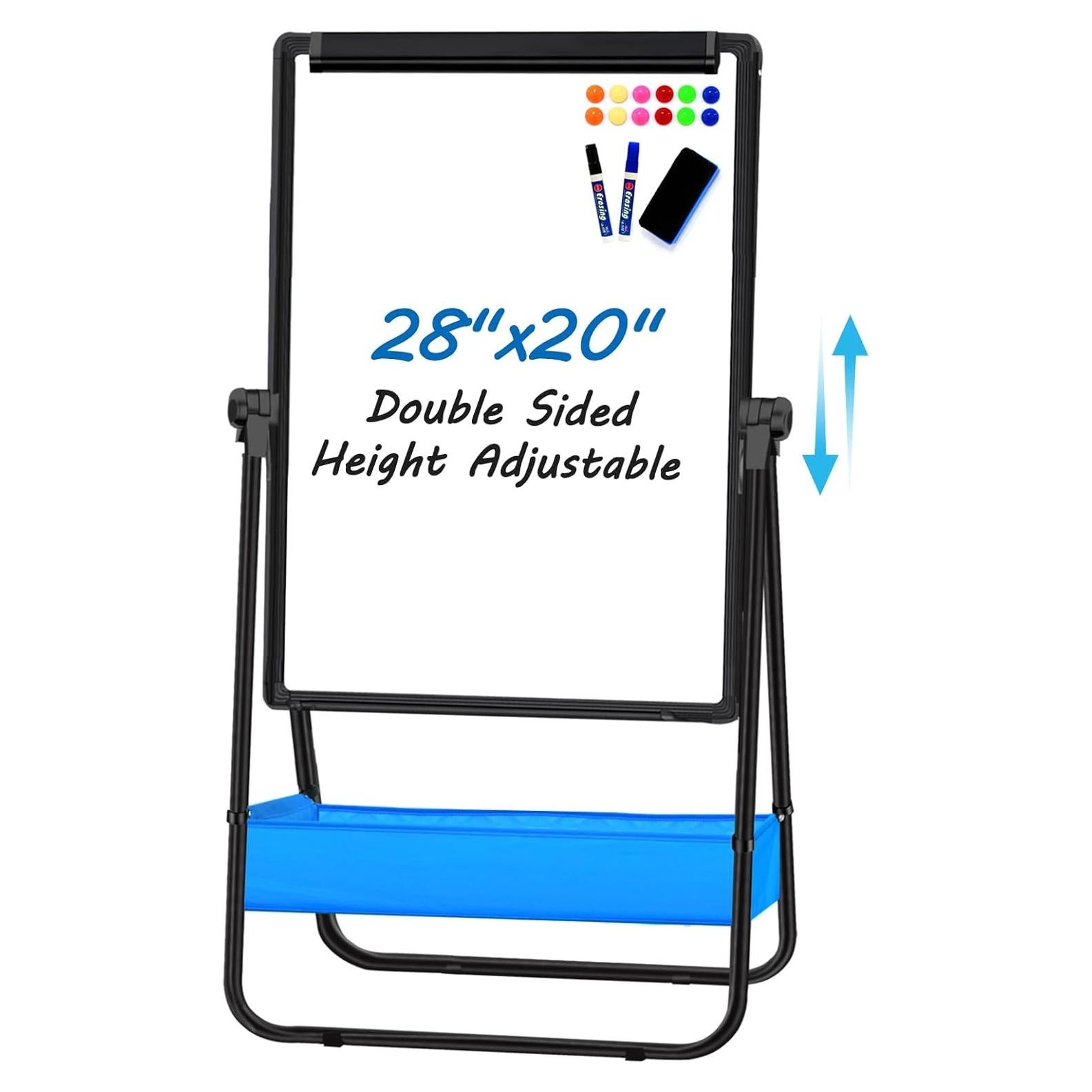 Pizarra Blanca Borrable Doble Cara Max-officoo 71x50 cm Ajustable