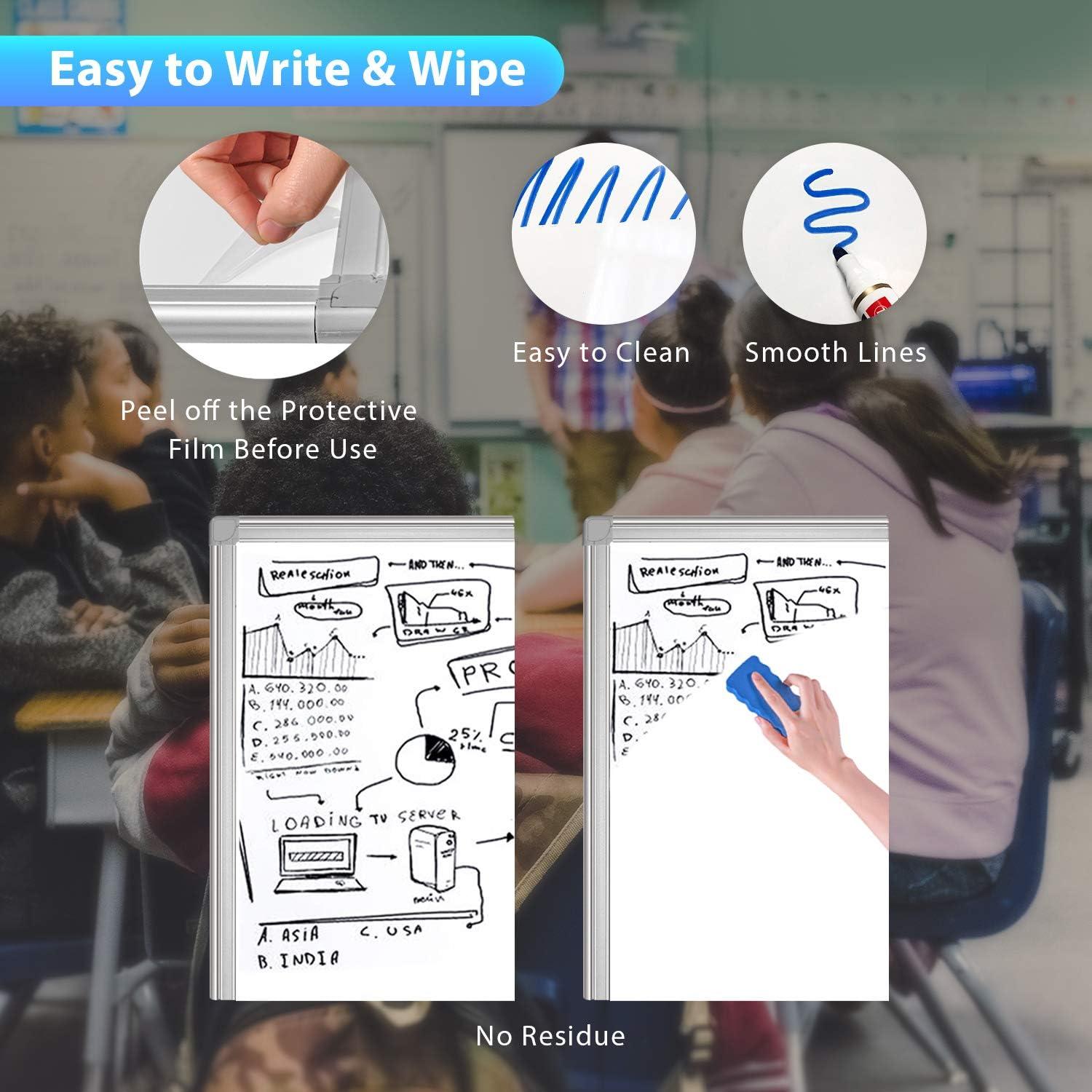 Pizarra Blanca Móvil Maxtek 101.6x71.1 cm con Caballete