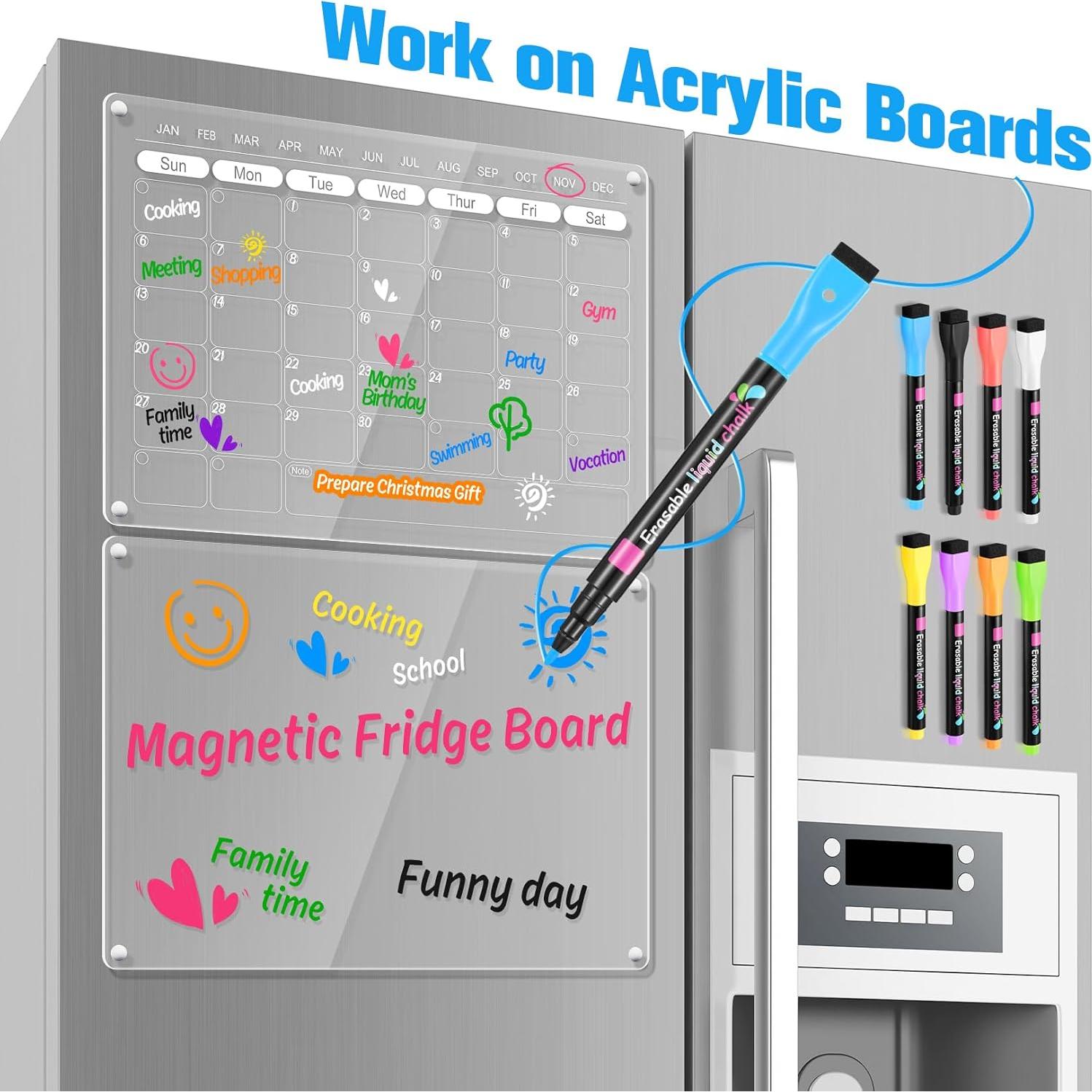 Marcadores de Tiza Líquida OORAII 8 Colores Punta Fina 1mm