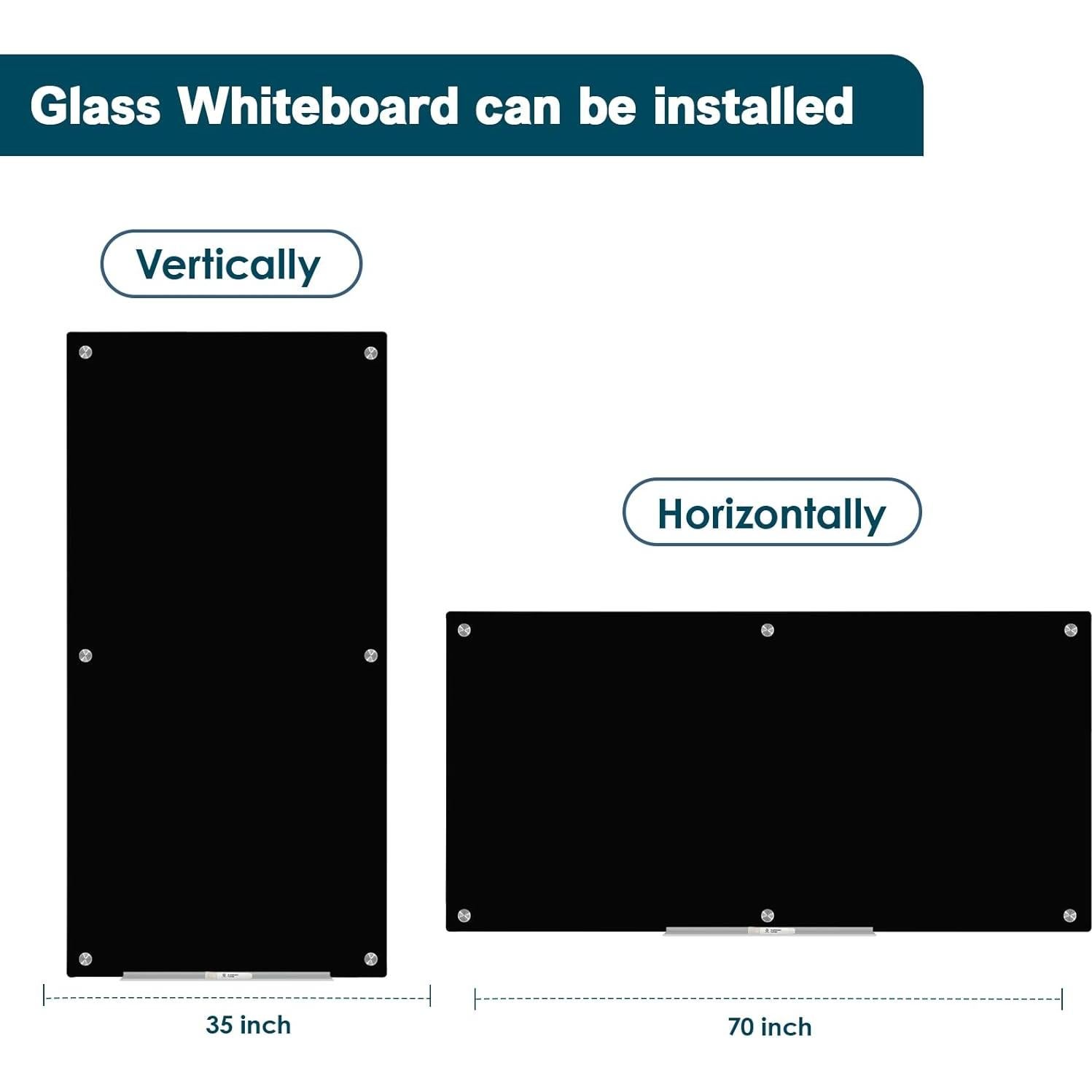 Pizarra Blanca de Vidrio Templado J&J Mundial 178x89cm