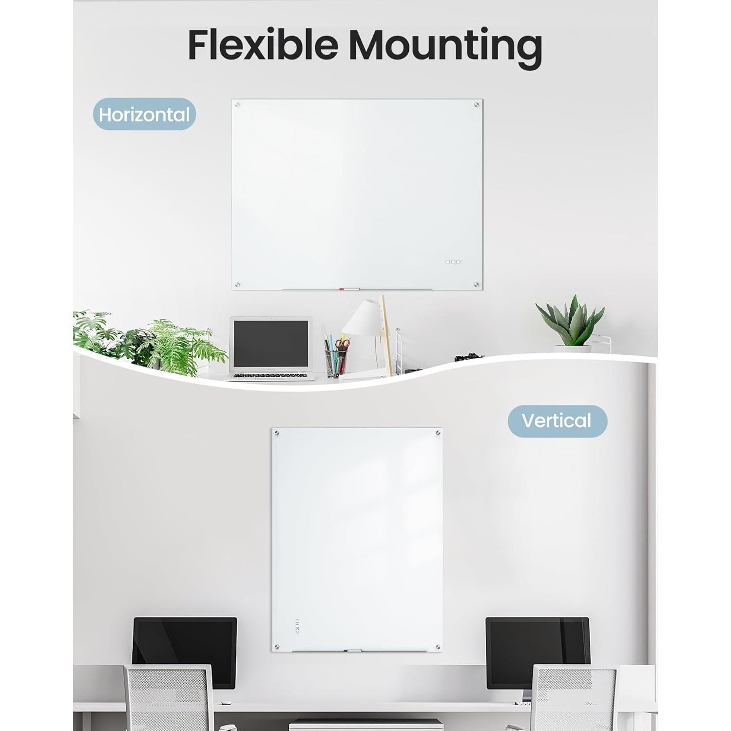 Tablero de Vidrio Magnético VUSIGN 91x122 cm Sin Marco